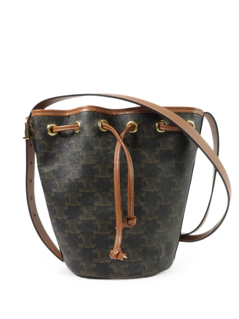Triomphe drawstring bucket bag
