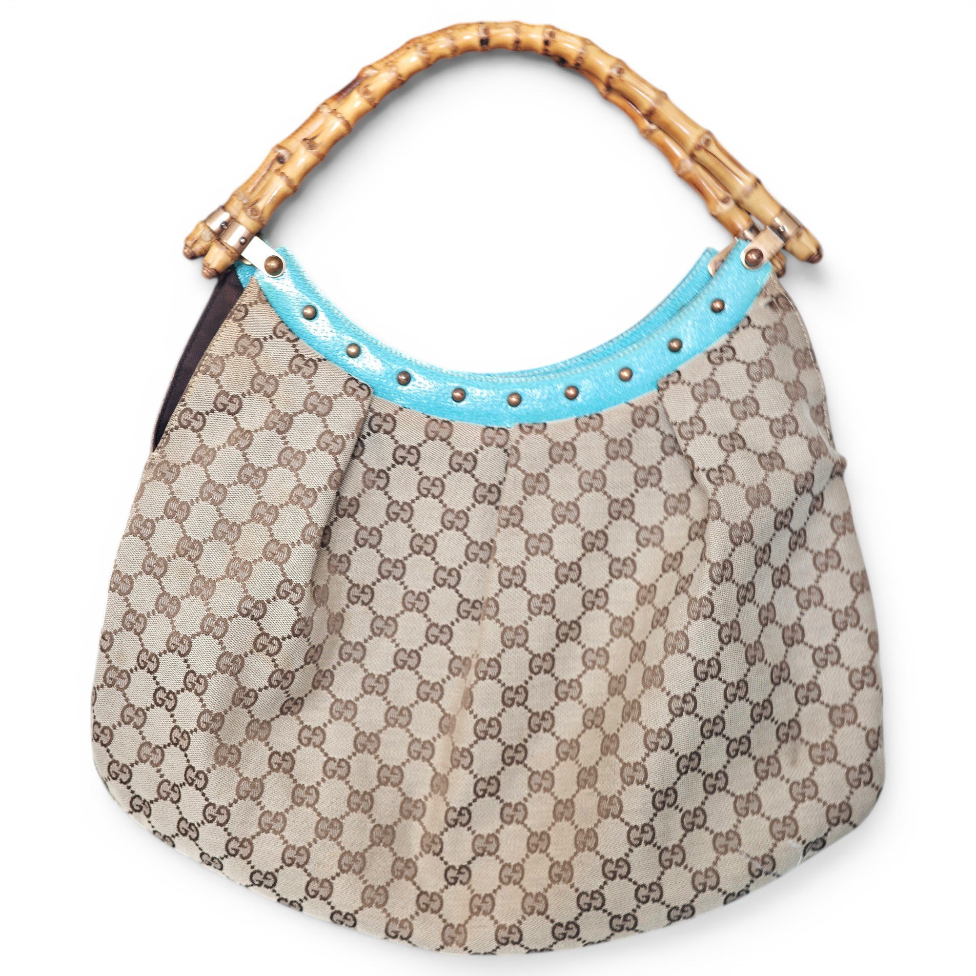 Vintage Bamboo Hobo cloth handbag