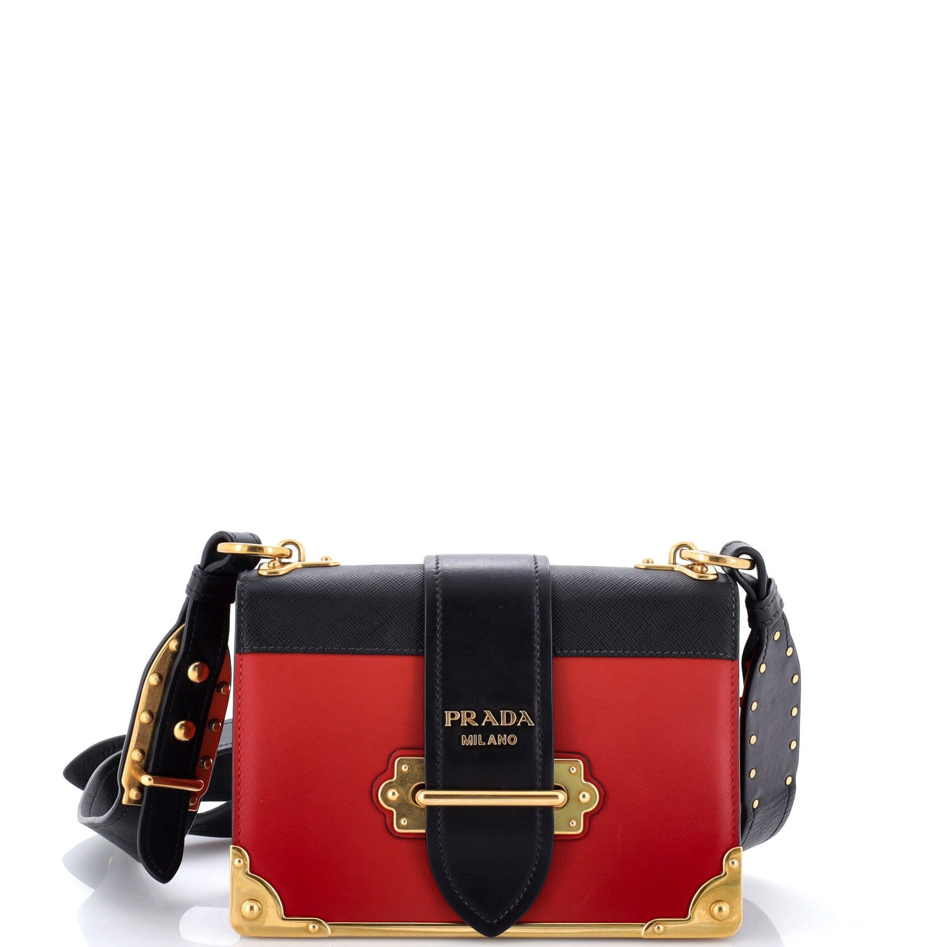 Cahier Crossbody Bag Leather and Saffiano Leather Small