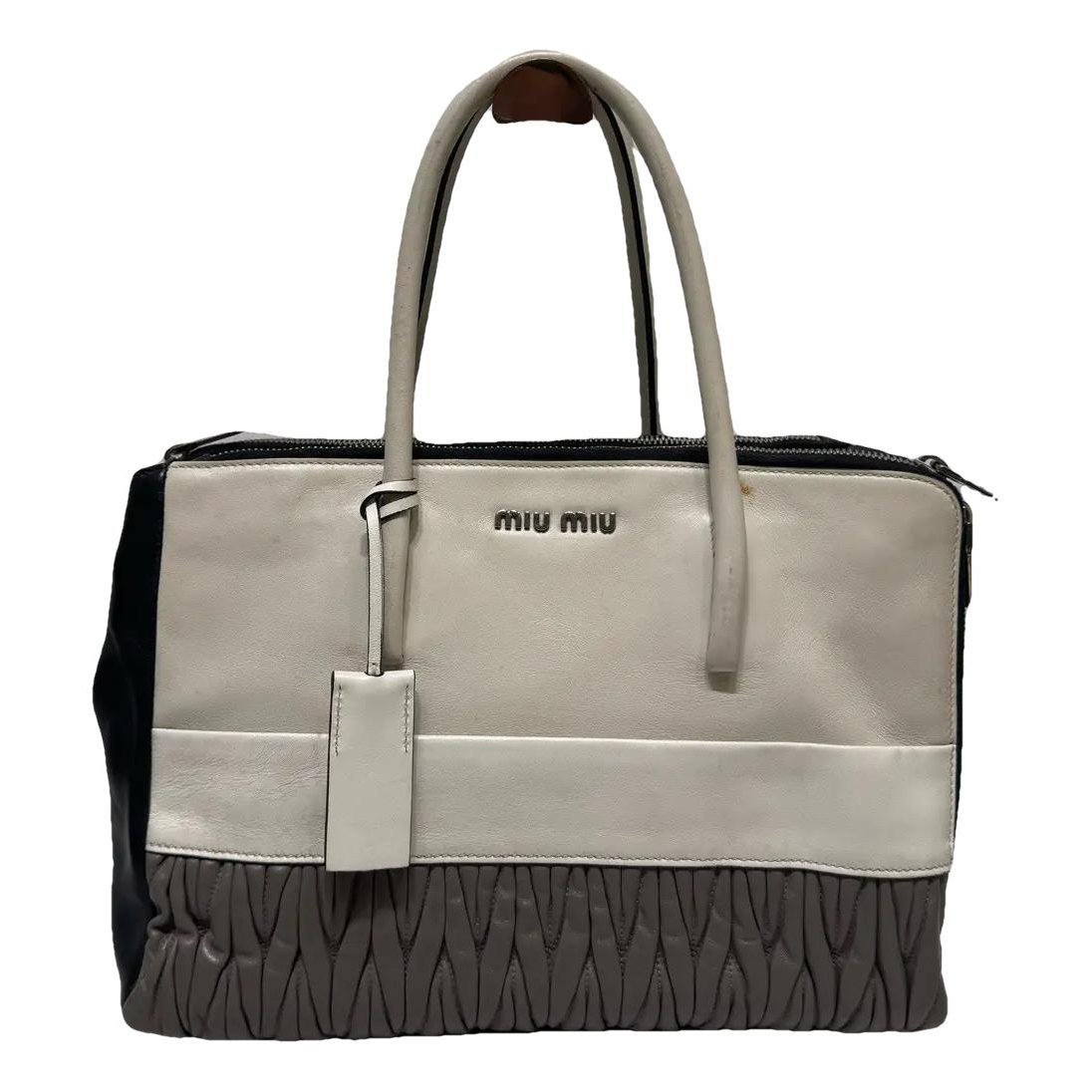 Madras leather handbag