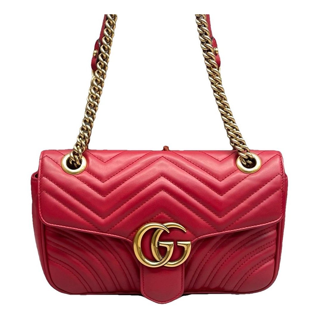 GG Marmont Flap leather bag