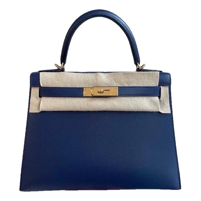Hermes Kelly 28 Handbag Deep Blue Epsom Leather