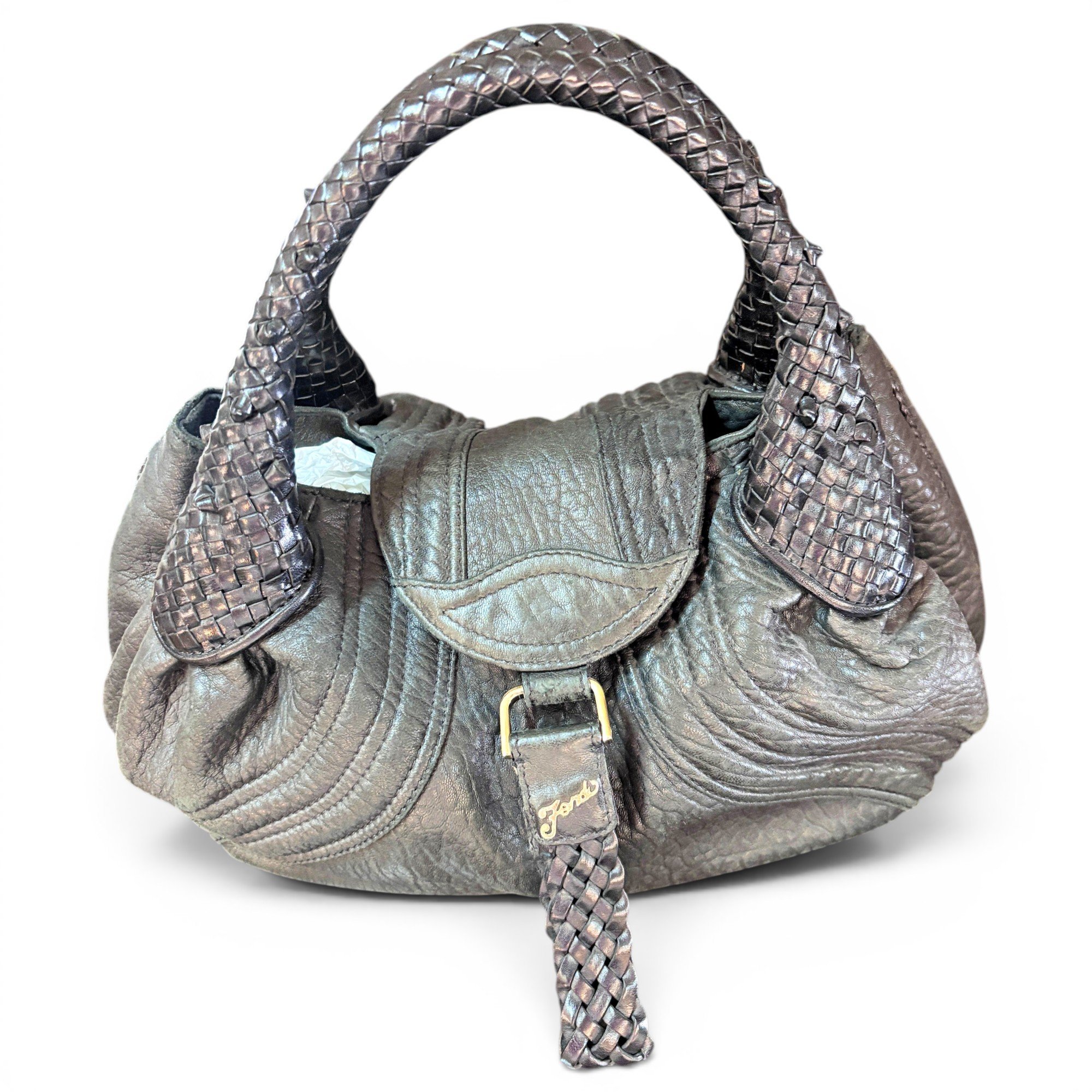 Spy leather handbag