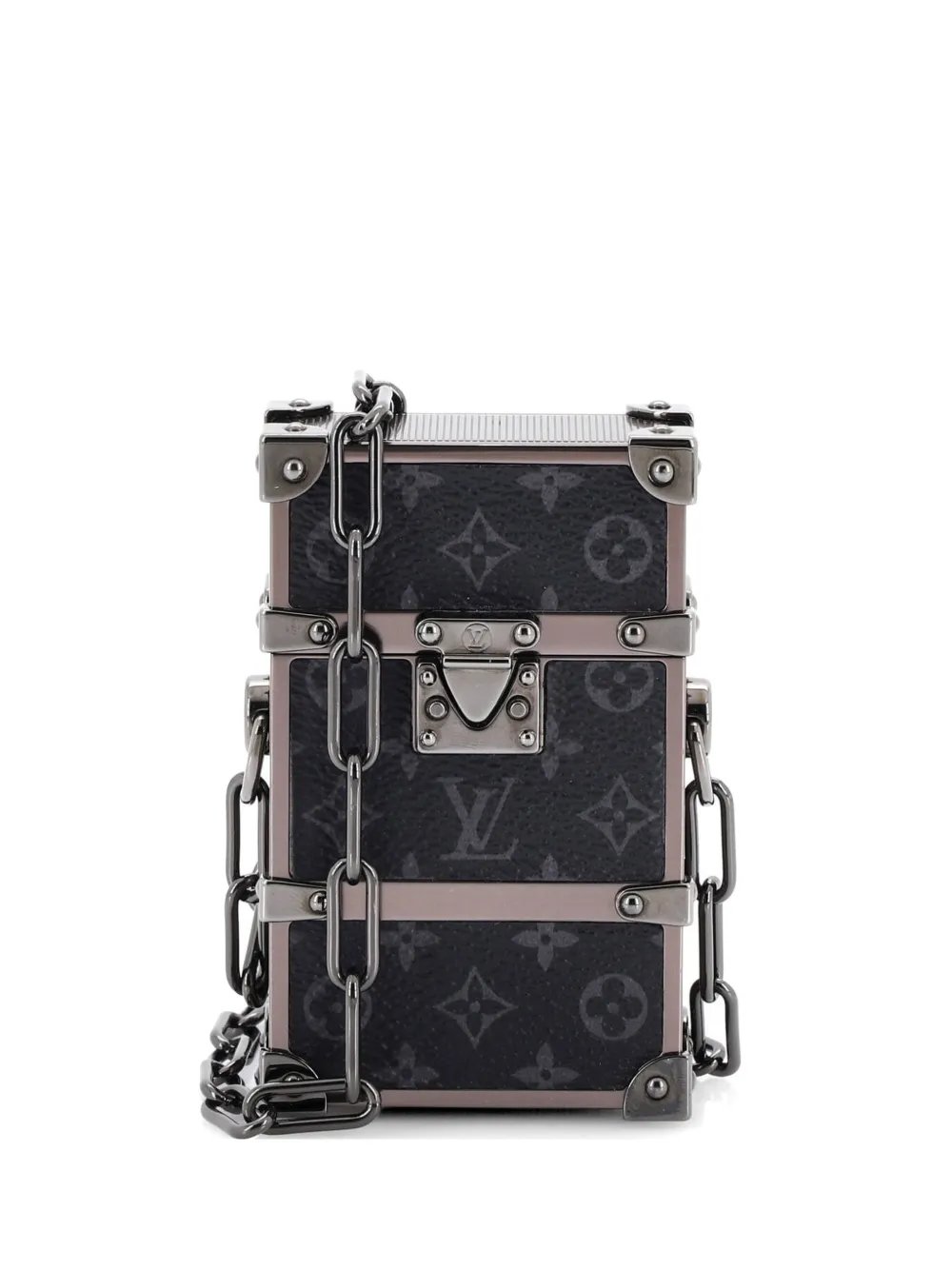 Trunk Box Pouch Monogram Eclipse Canvas crossbody bag