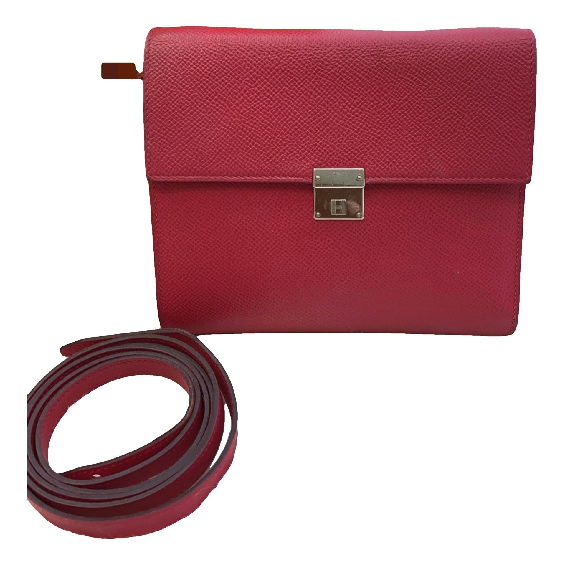 Hermes Rose Extreme Epsom Leather Handbag