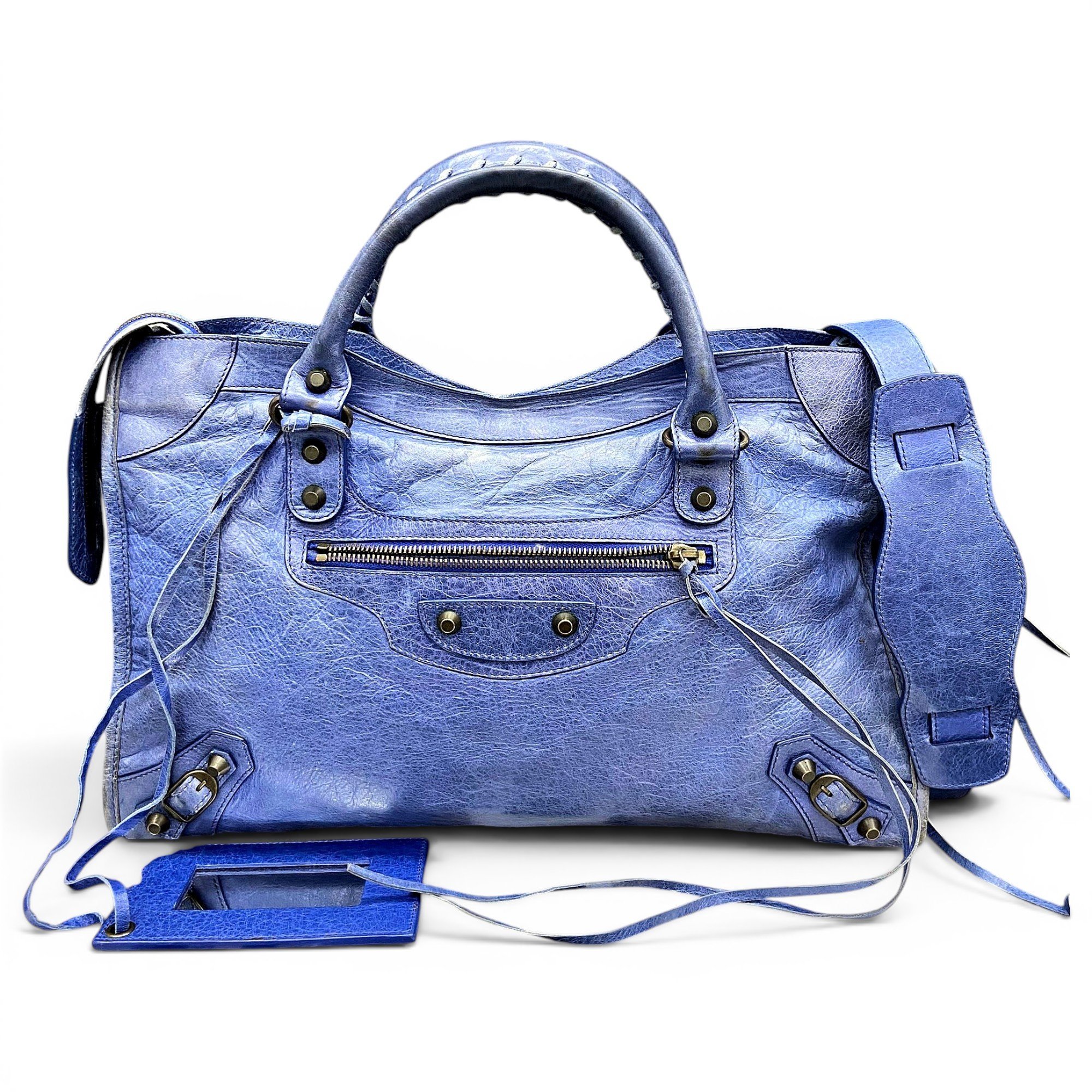 City leather handbag