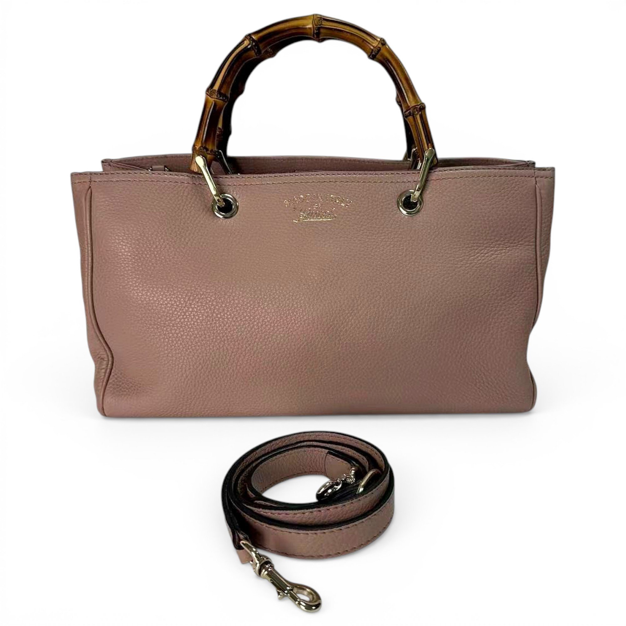 Bamboo Shopper leather tote