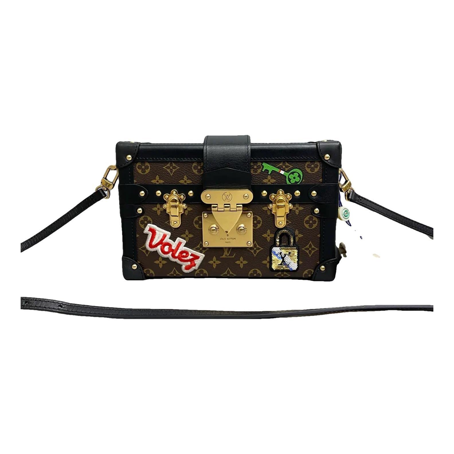 Petite Malle vinyl crossbody bag