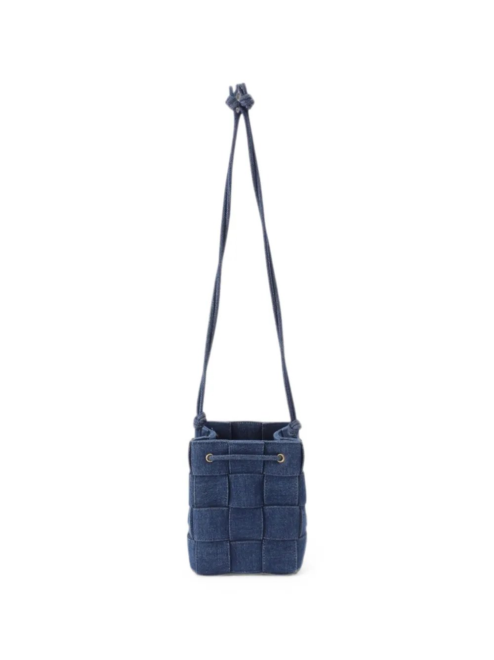 2012-2026 Small Denim Maxi Intrecciato Cassette bucket bag