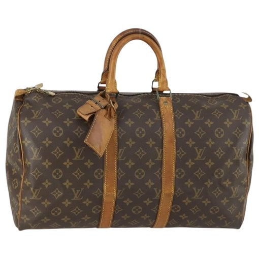 Keepall leather travel bag