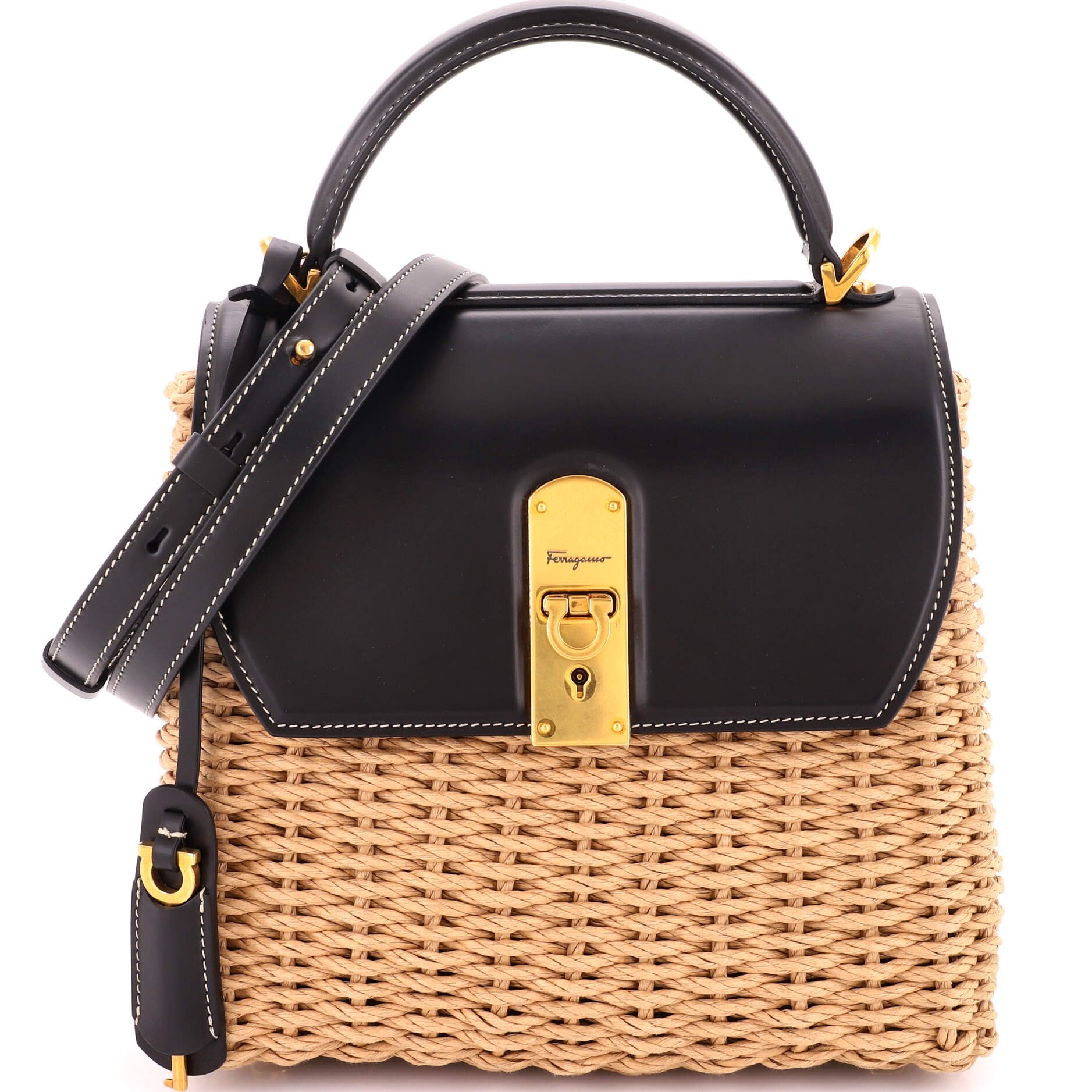Boxyz Top Handle Bag Wicker Medium