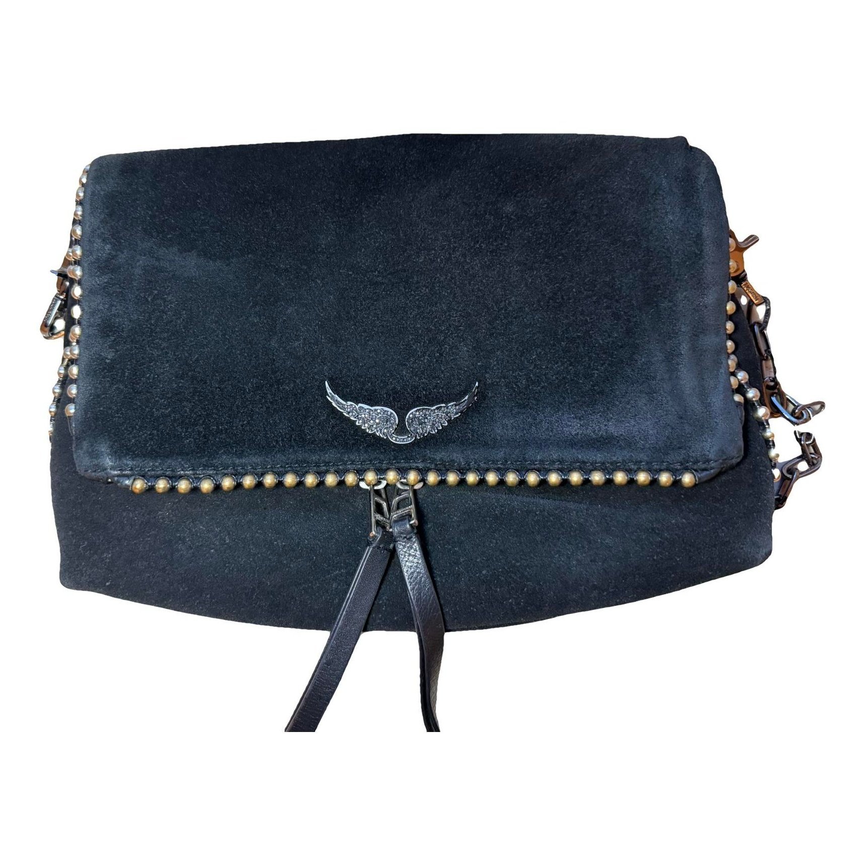 Rock leather clutch bag