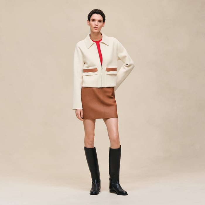 Blanc Naturel Jacket With Pockets