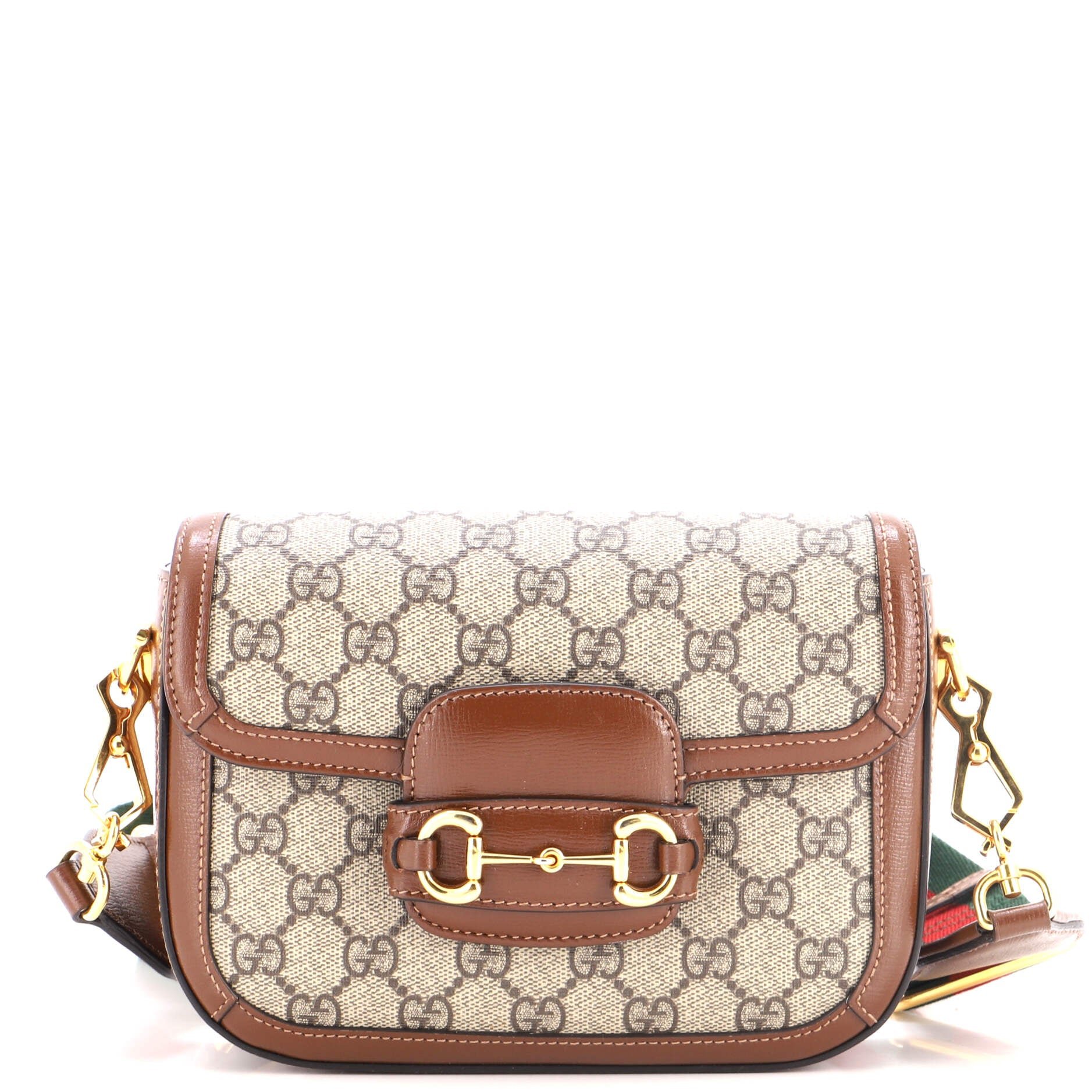 Horsebit 1955 Shoulder Bag GG Coated Canvas with Leather Mini