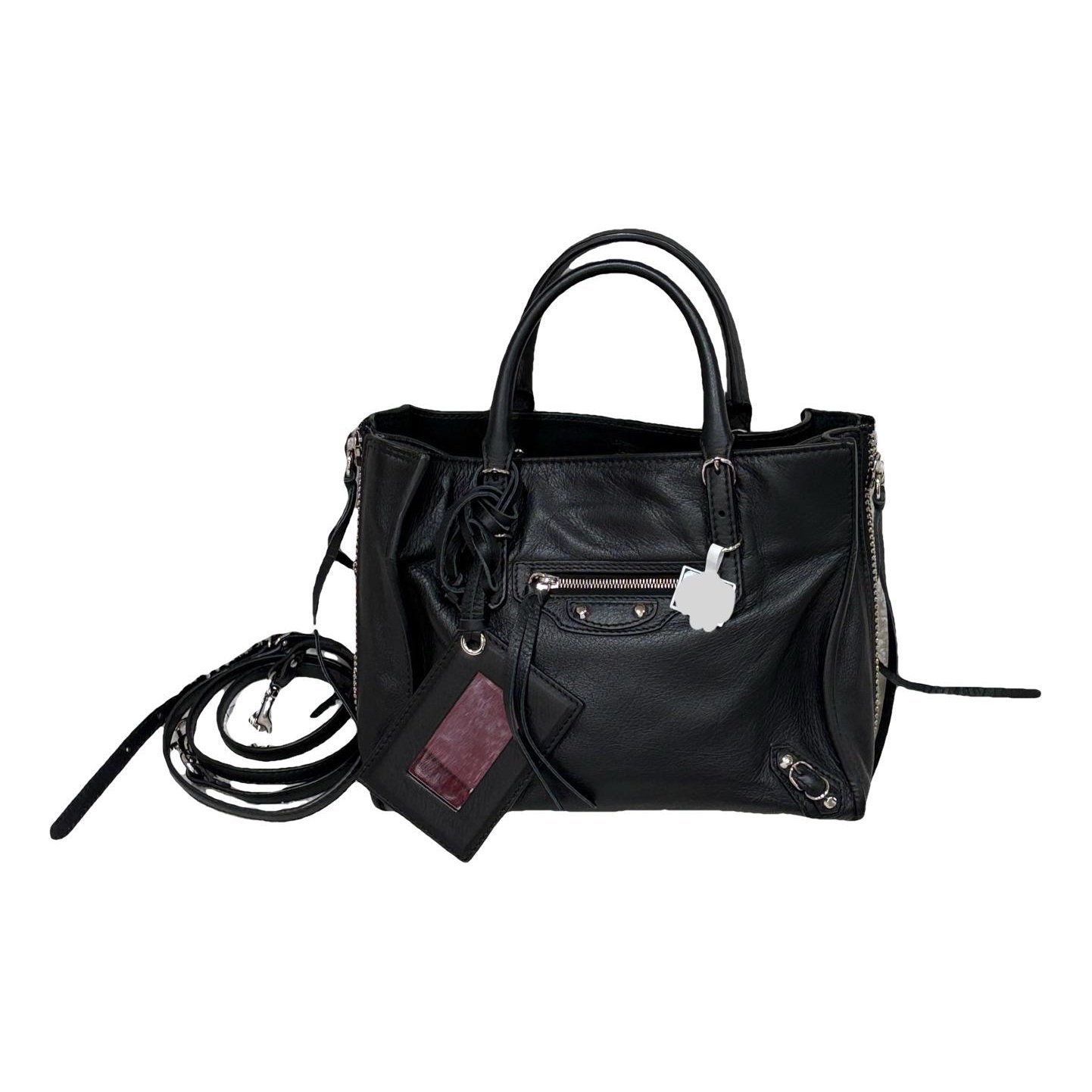 City leather handbag