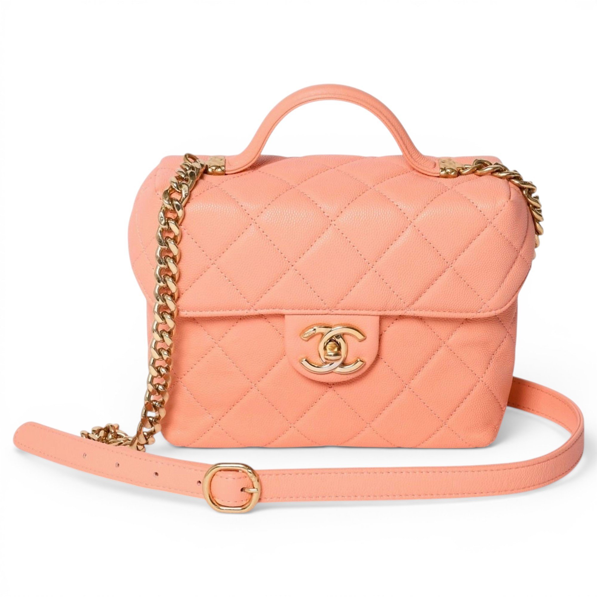 Vanity leather handbag
