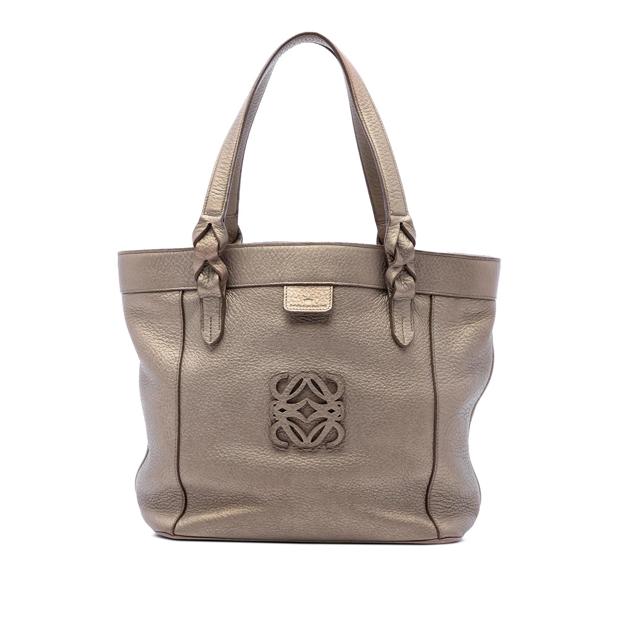 Anagram leather tote