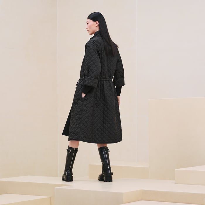 Noir Long Puffer Coat