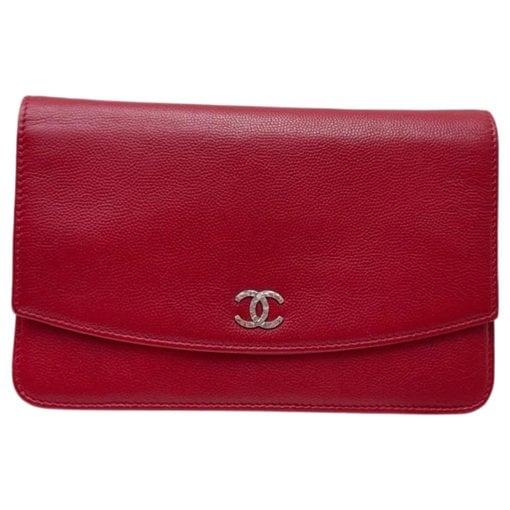 Wallet On Chain leather handbag