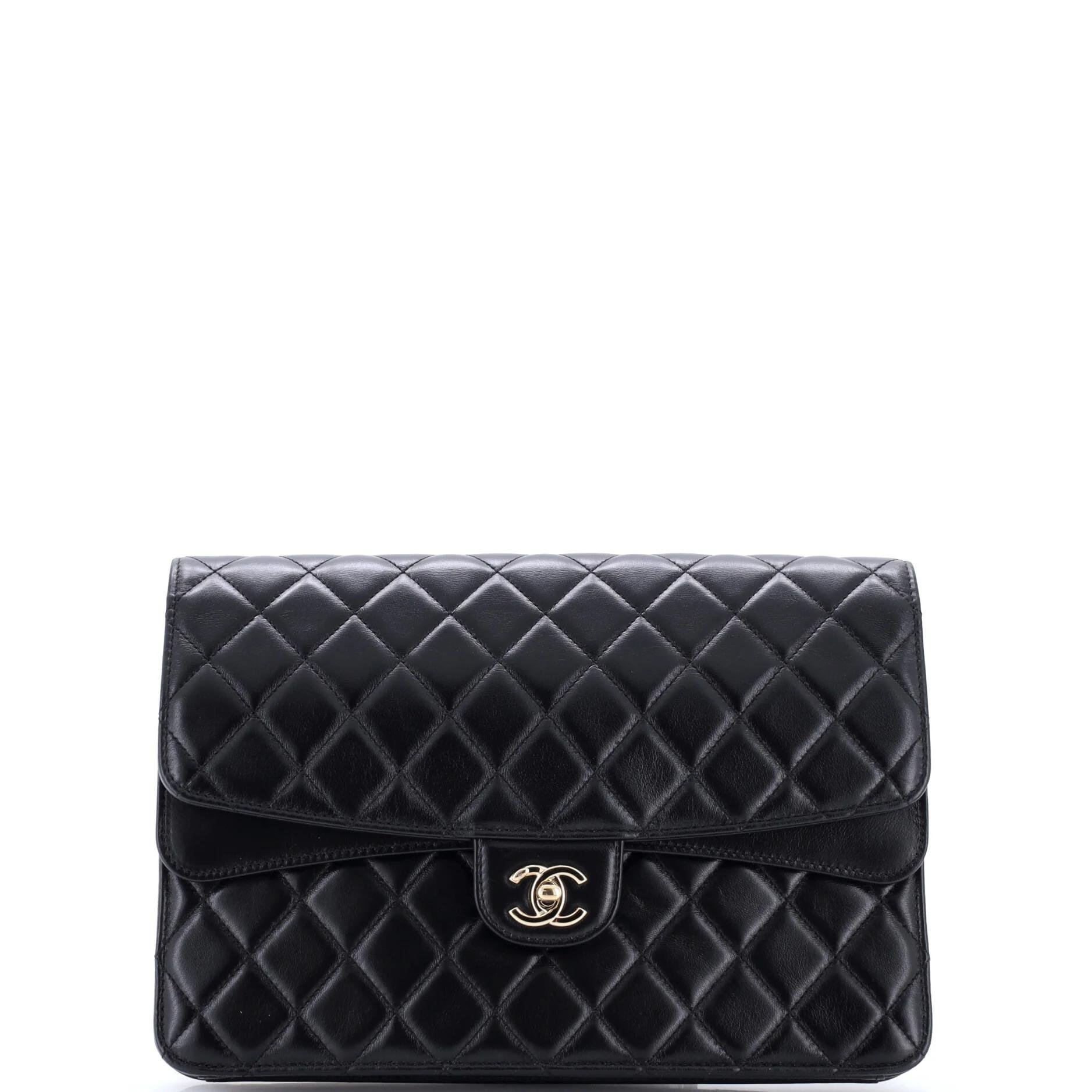 Leather clutch bag