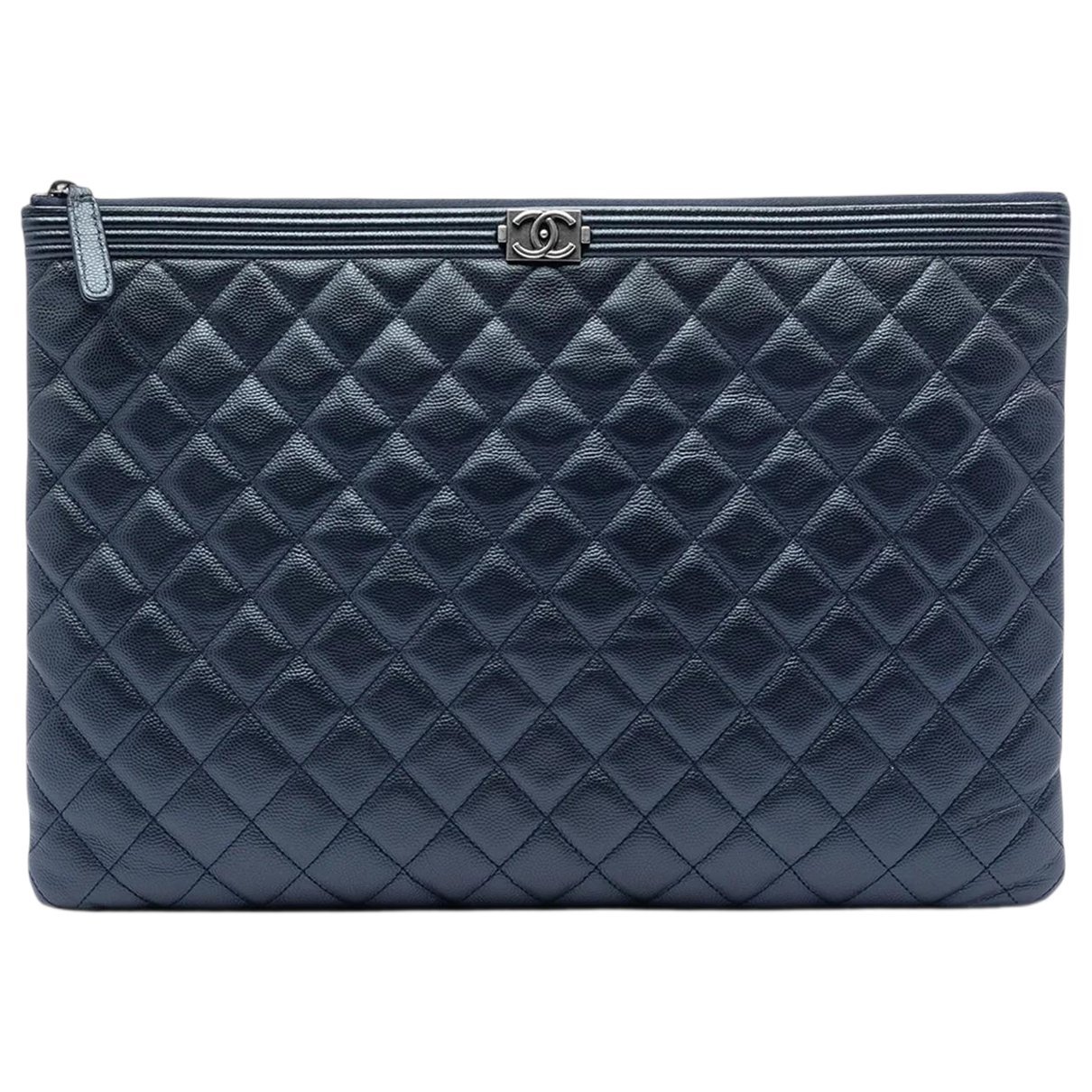 Boy leather clutch bag