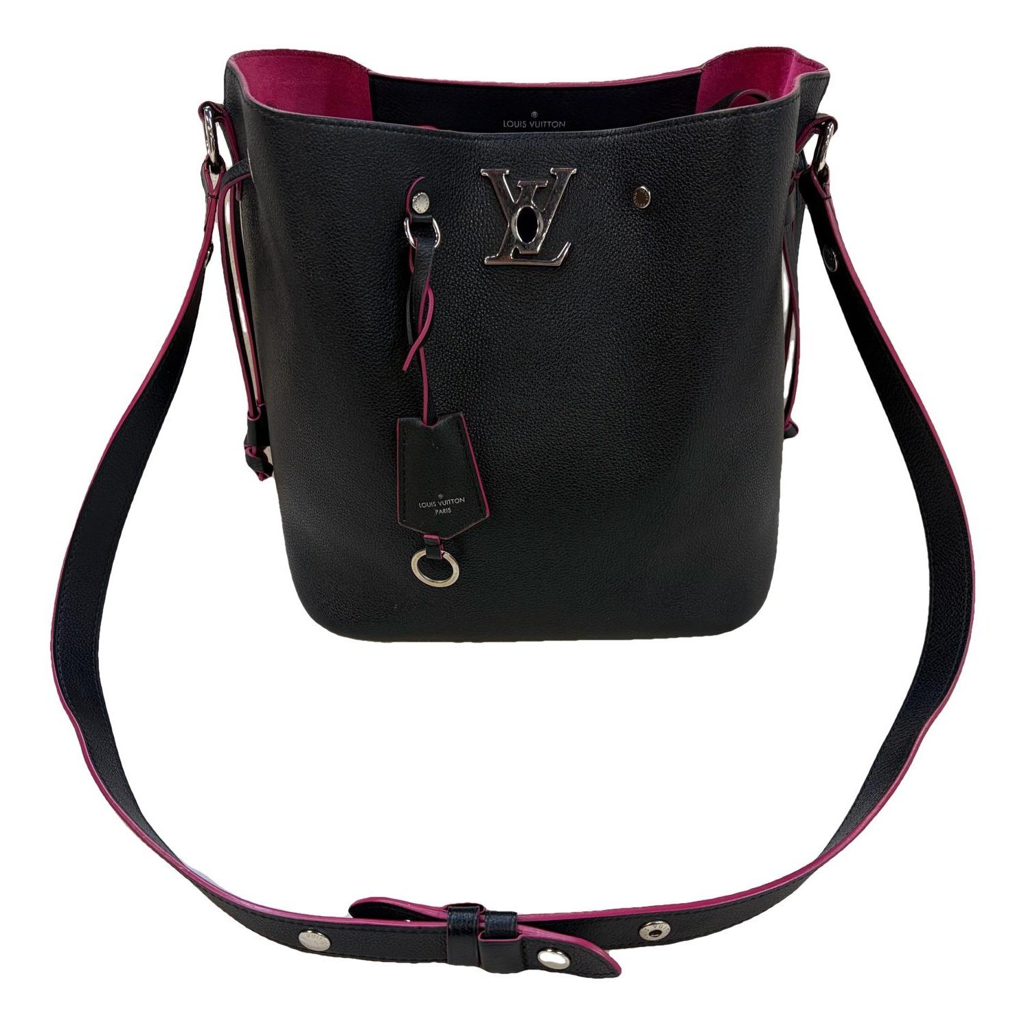 Lockme Bucket leather handbag