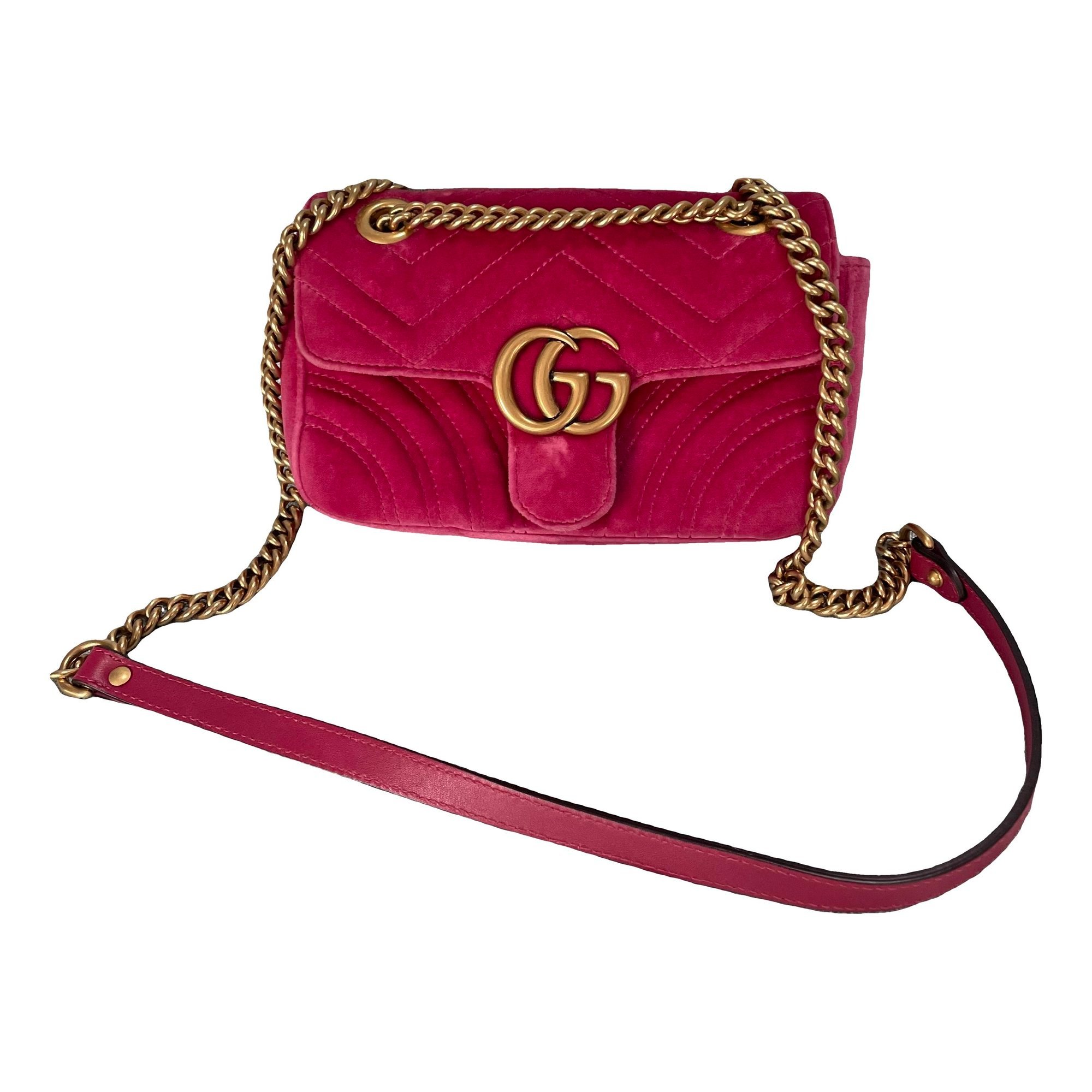 GG Marmont Flap velvet handbag