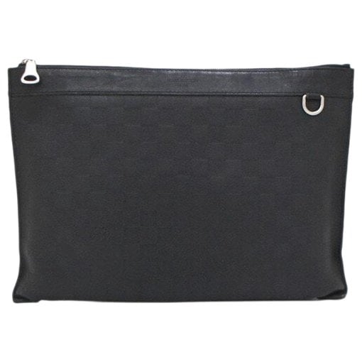 Leather clutch bag