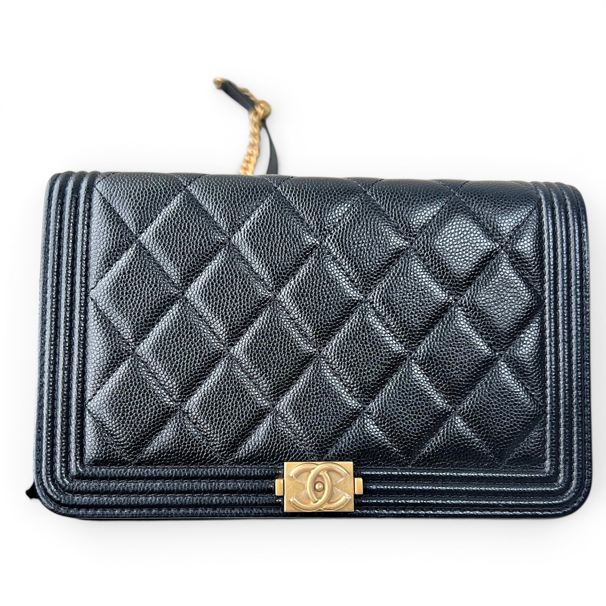 Wallet On Chain Boy leather crossbody bag