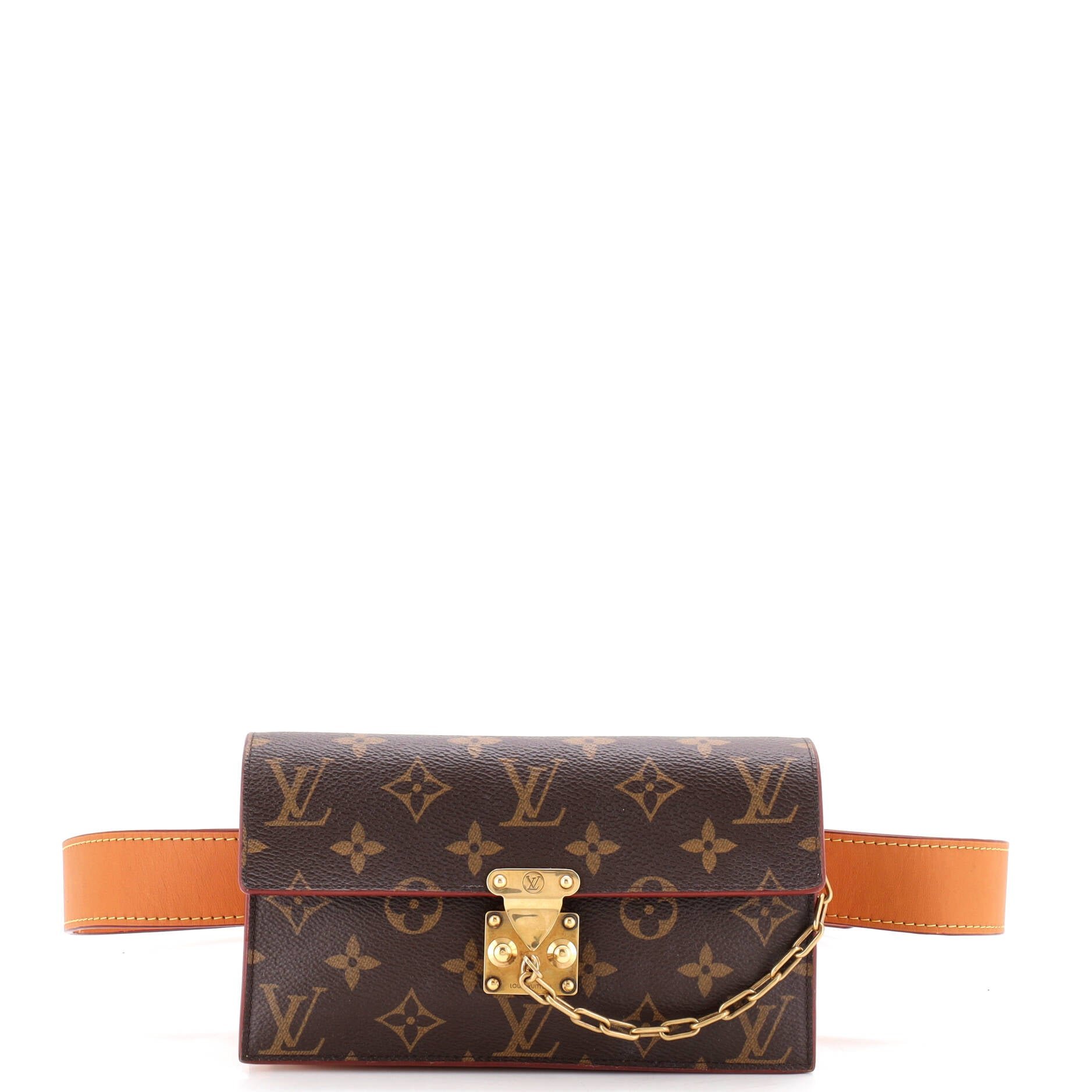 S Lock Belt Pouch Monogram Canvas