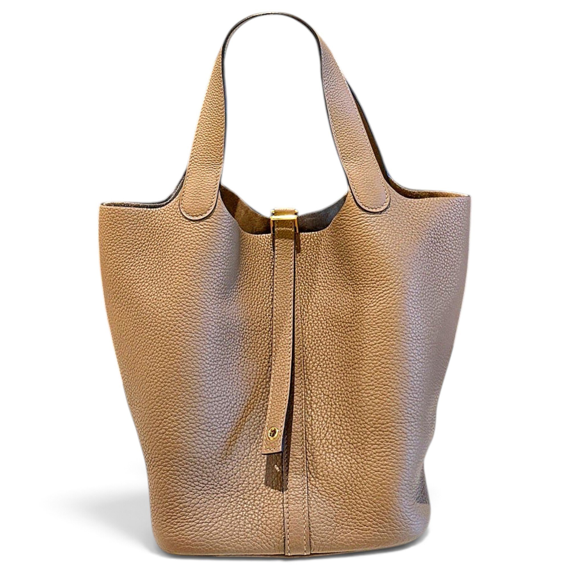 Picotin leather tote