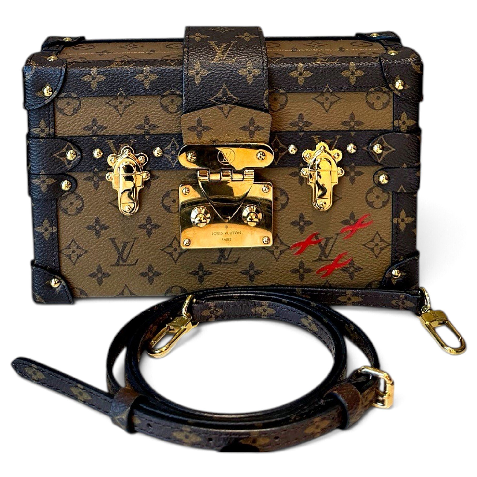 Petite Malle leather crossbody bag