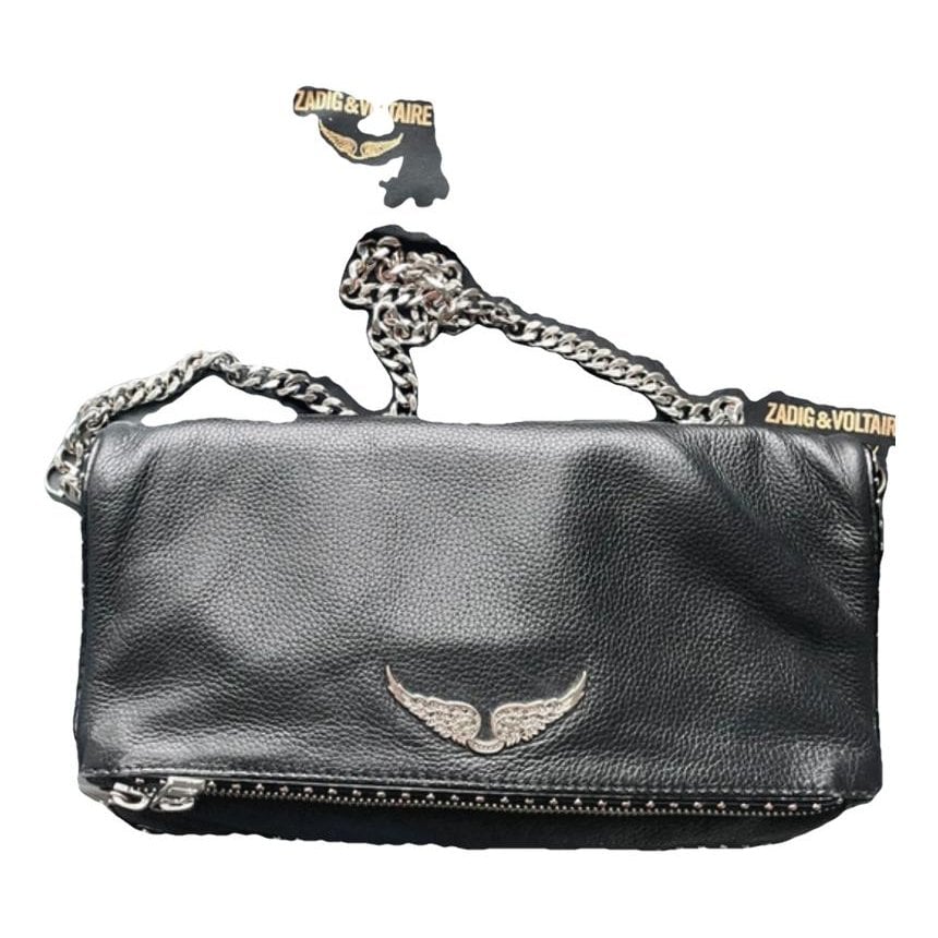 Rock leather clutch bag