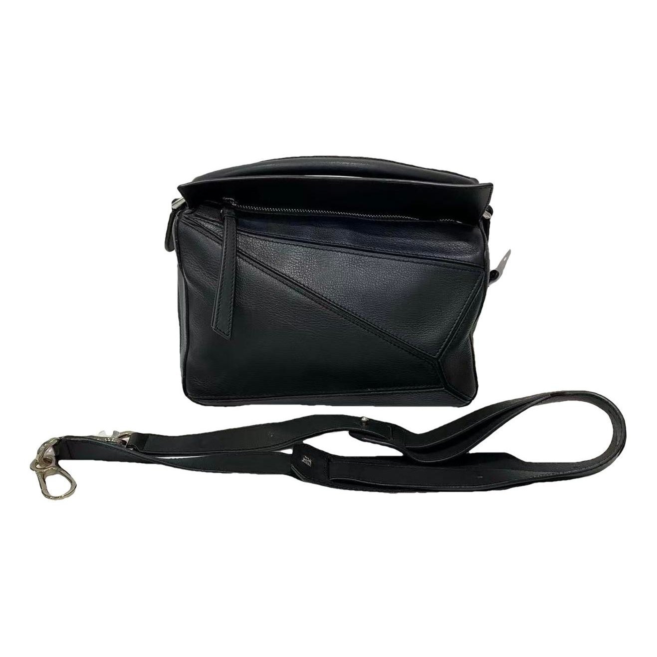 Puzzle leather handbag