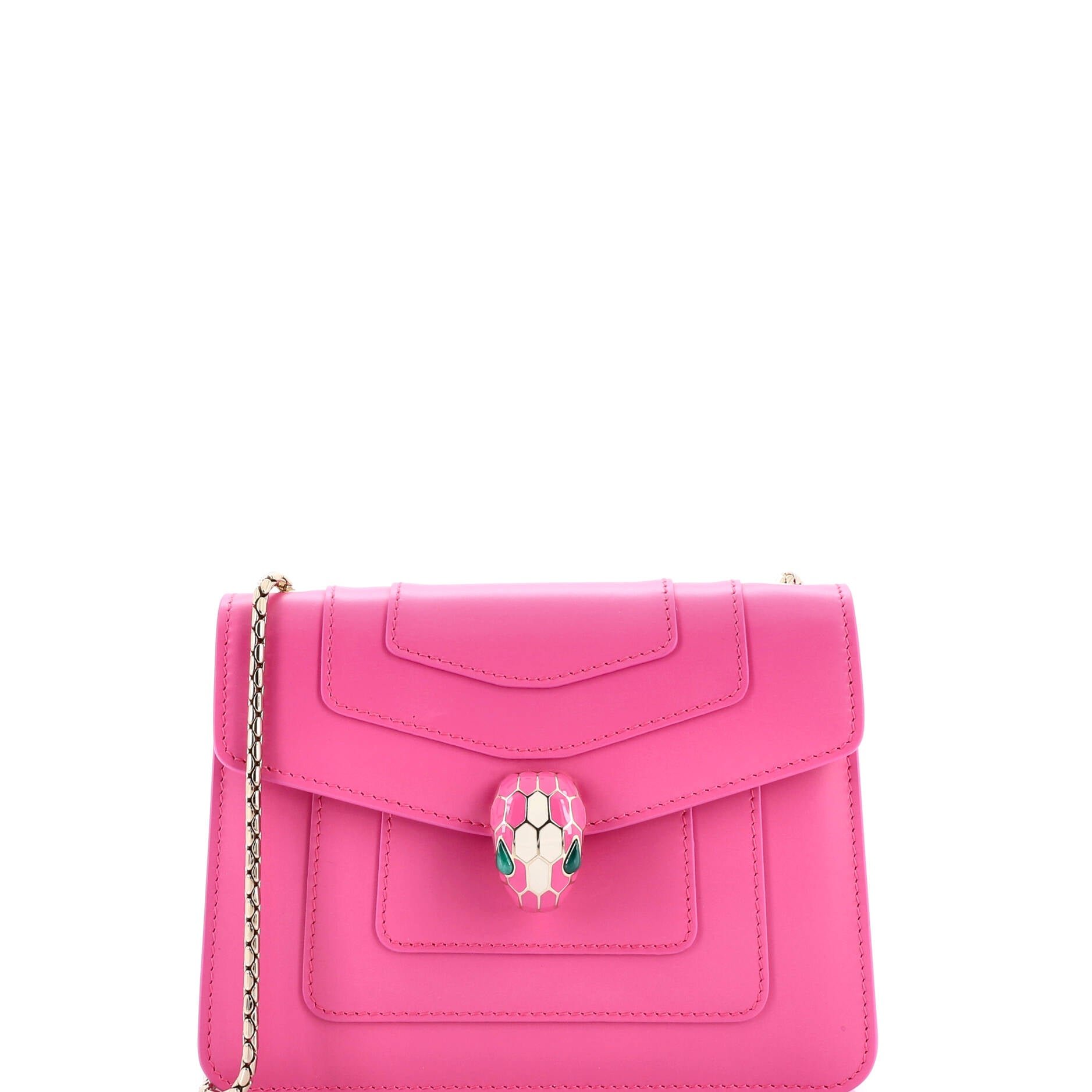 Bvlgari Serpenti Forever Square Shoulder Bag Leather Small