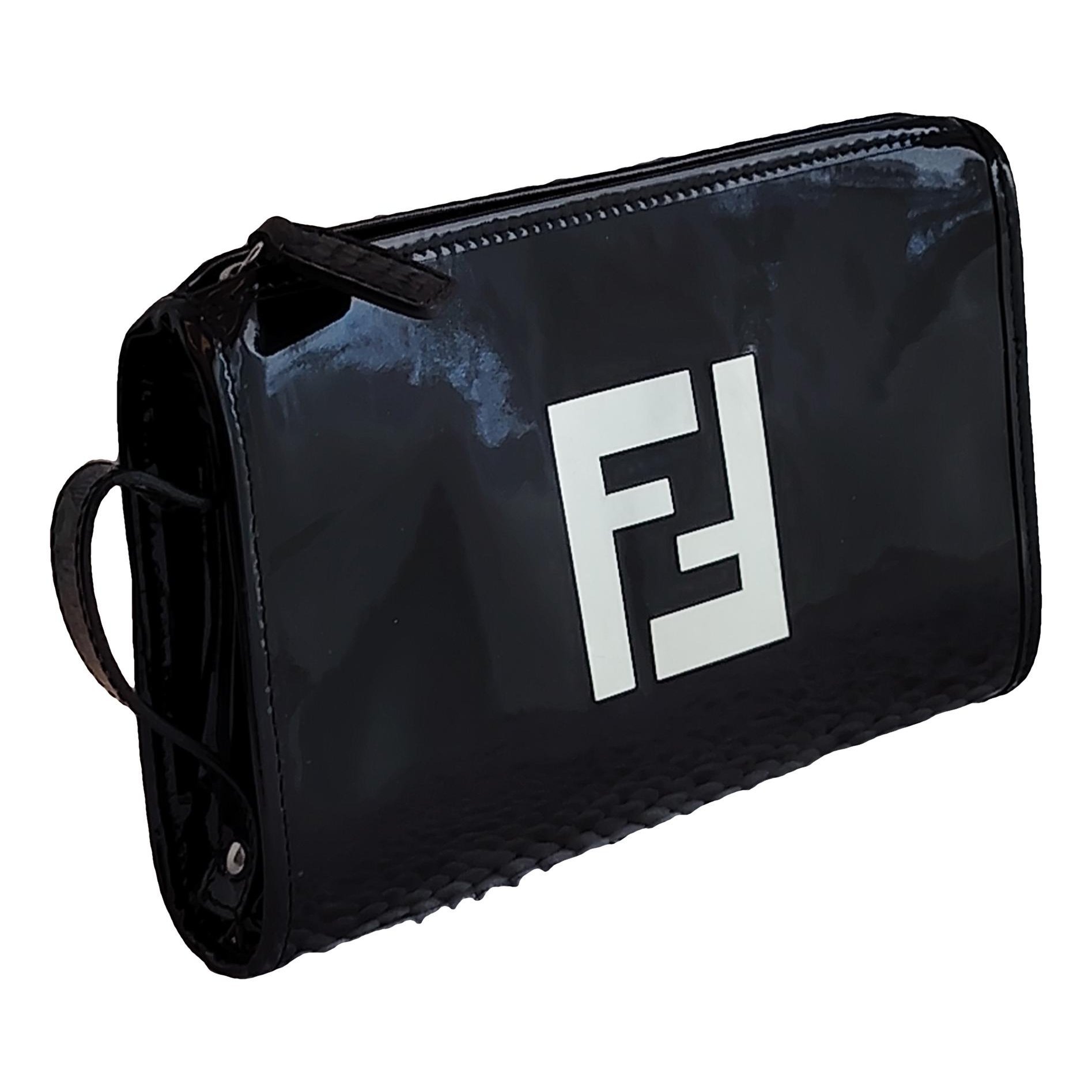 Patent leather clutch bag