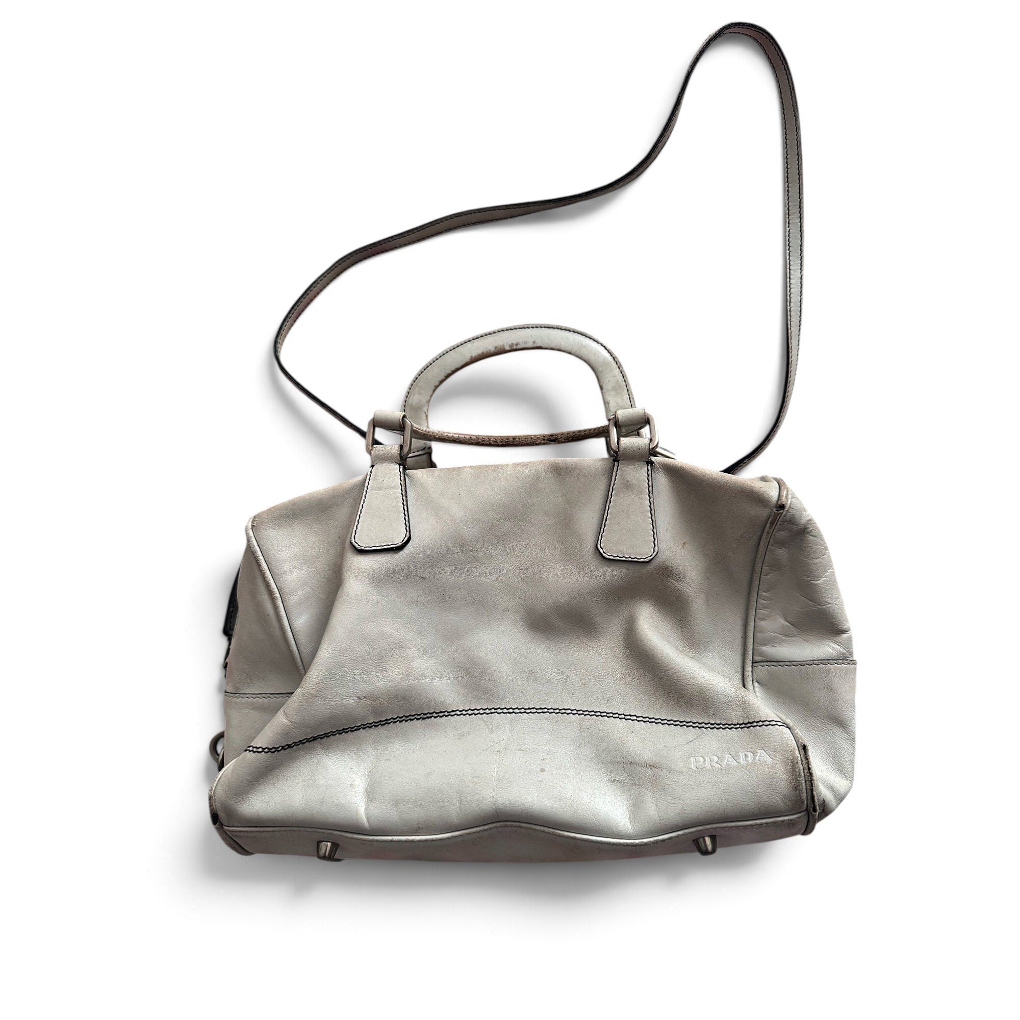 Leather bowling bag