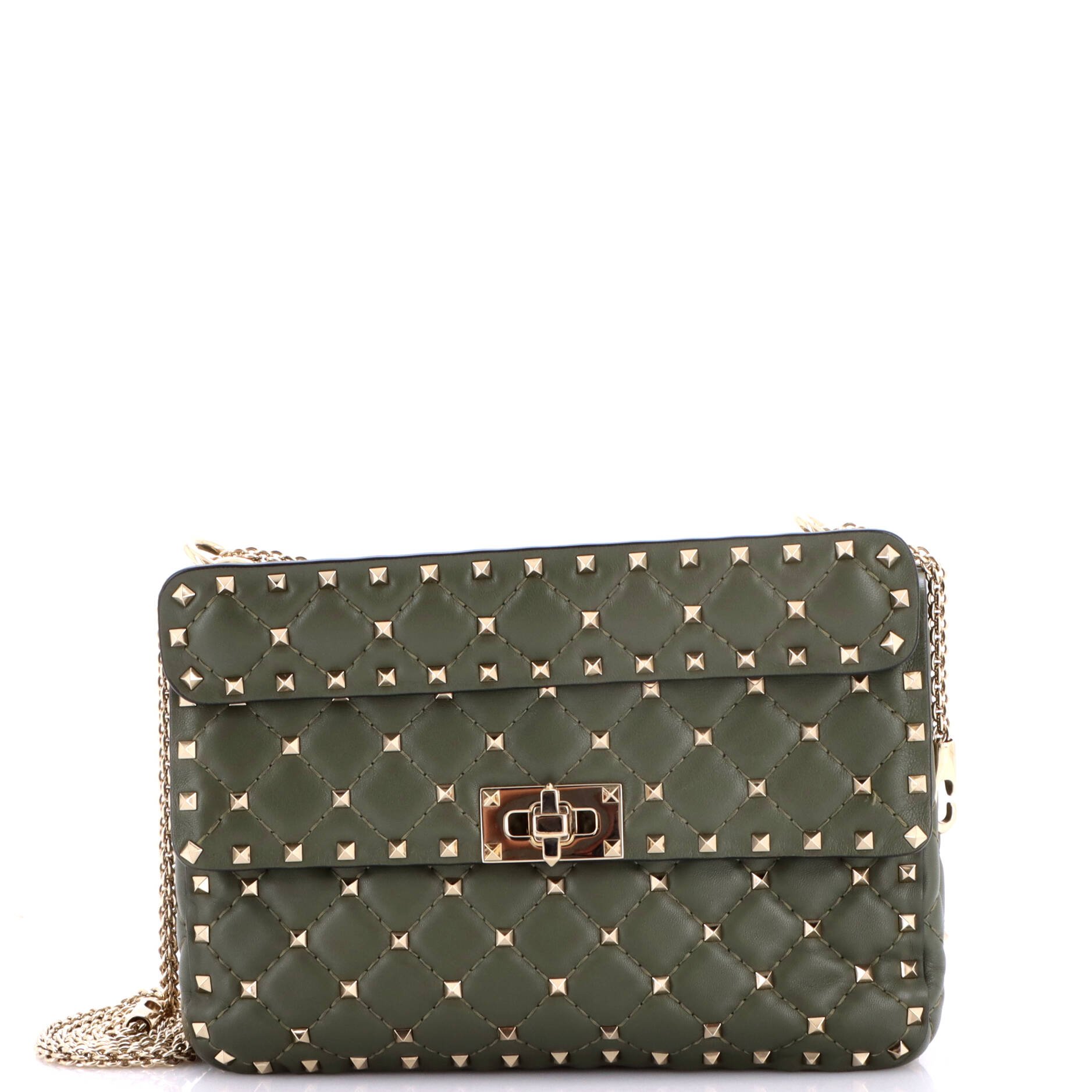 Rockstud Spike Flap Bag Quilted Leather Medium