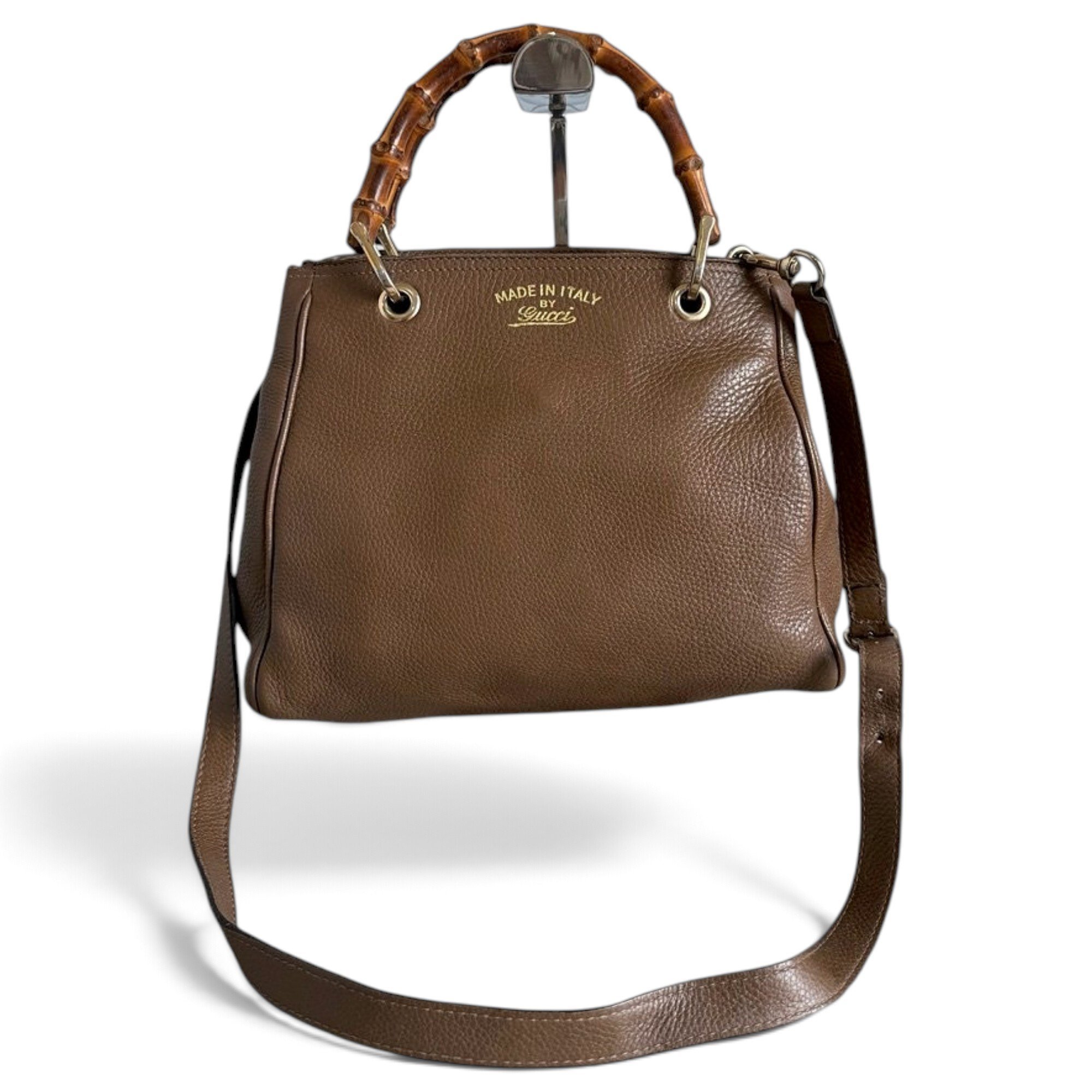 Bamboo leather handbag