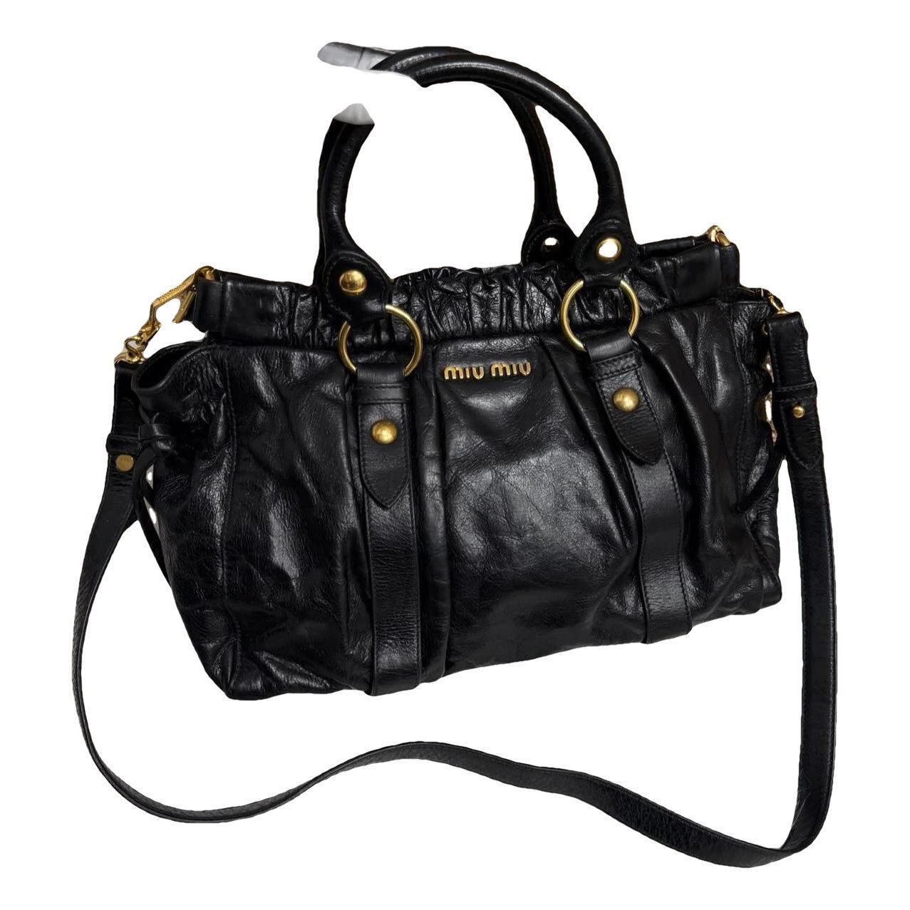 Leather bowling bag