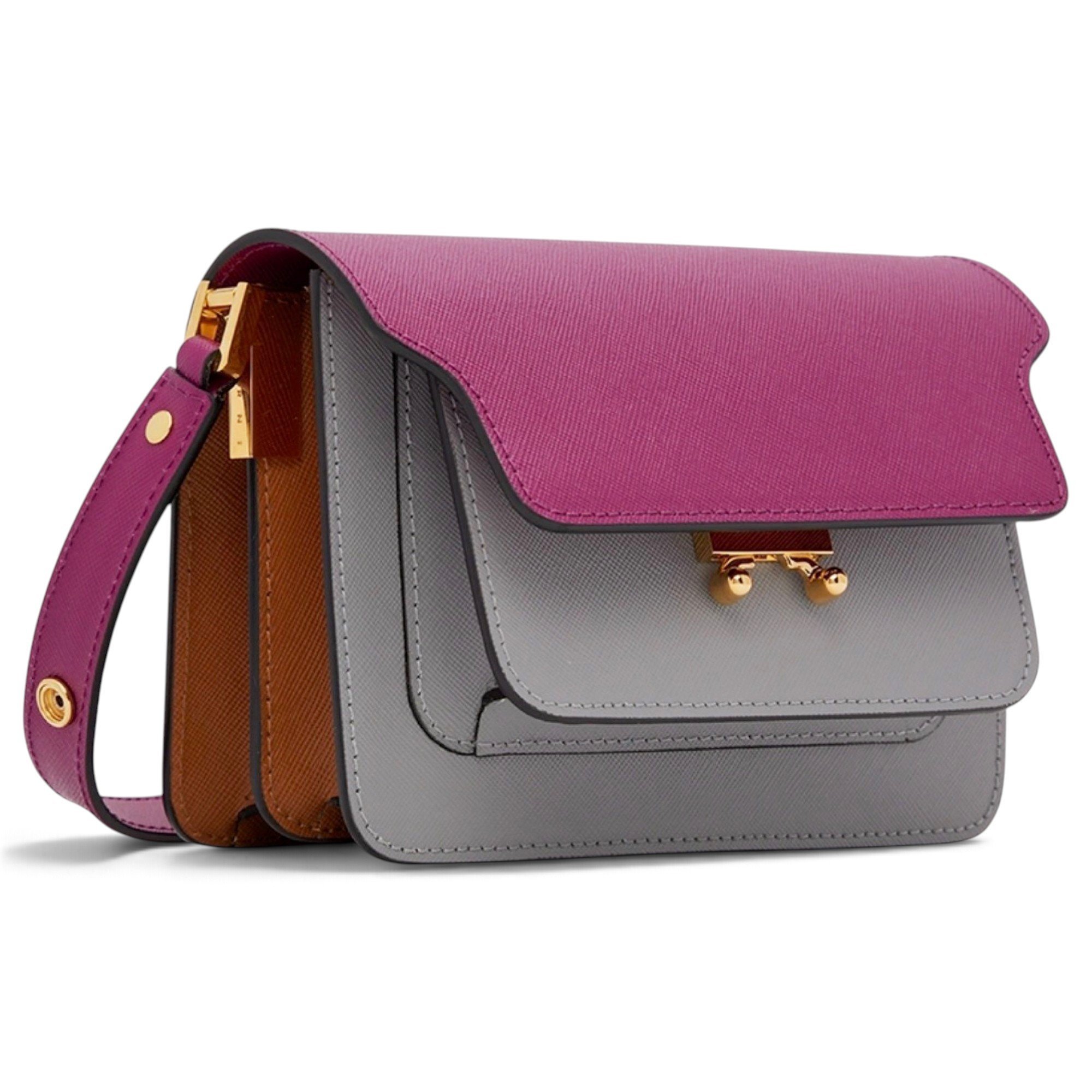 Trunk leather handbag