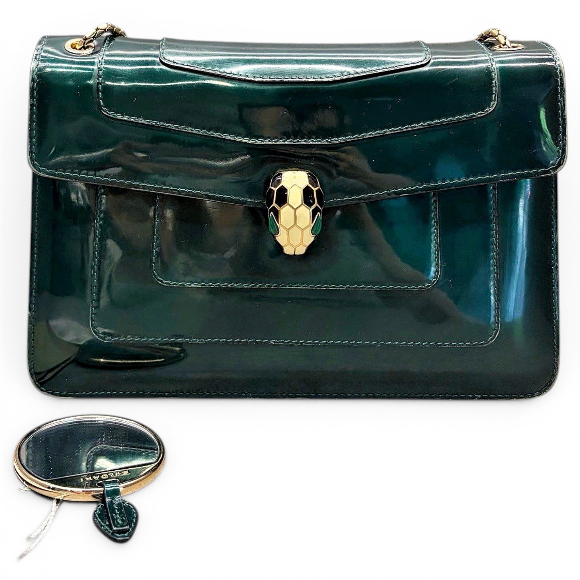 Serpenti leather handbag