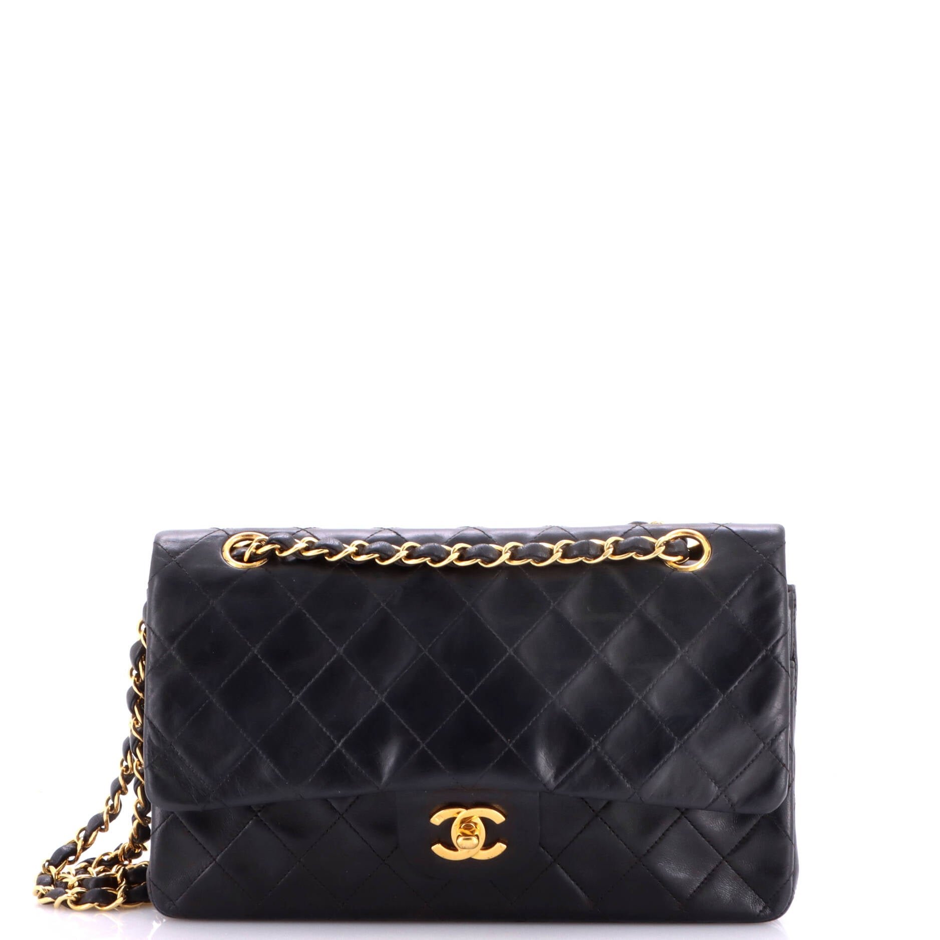 Vintage Classic Double Flap Bag Quilted Lambskin Medium