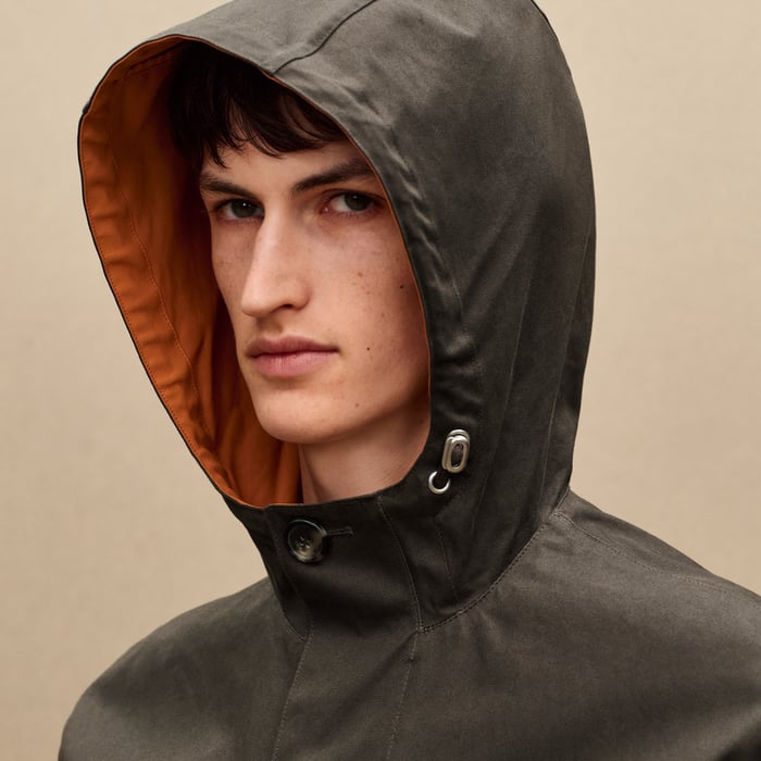 Kaki Hooded Jacket
