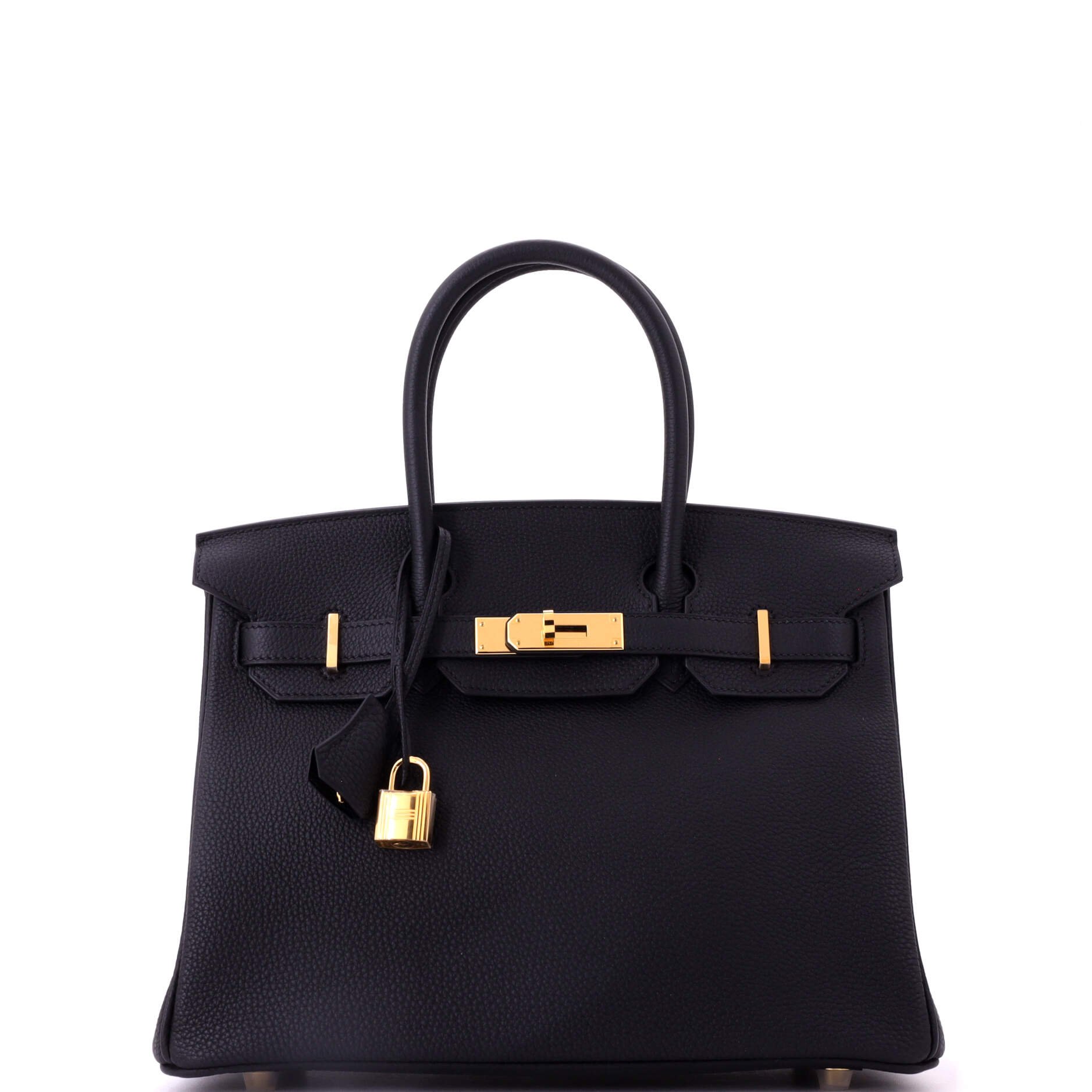 Birkin Handbag Noir Togo with Gold Hardware 30