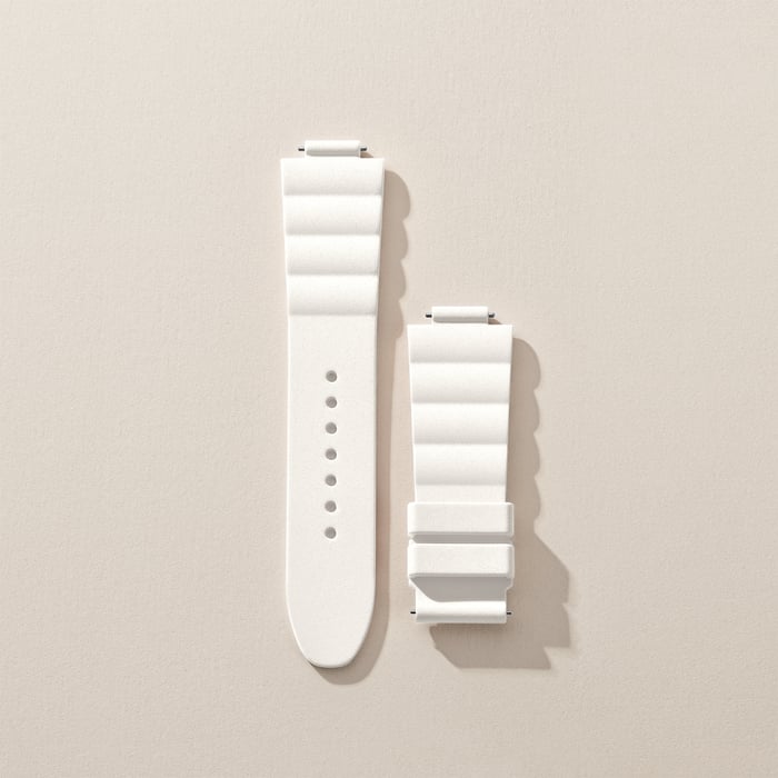 Blanc Hermès Cut Large Model 36 MM Single Tour Watch Strap