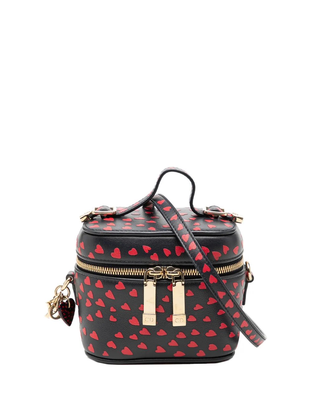 2021 Micro Lambskin Heart Print Lady Dior Case vanity bag