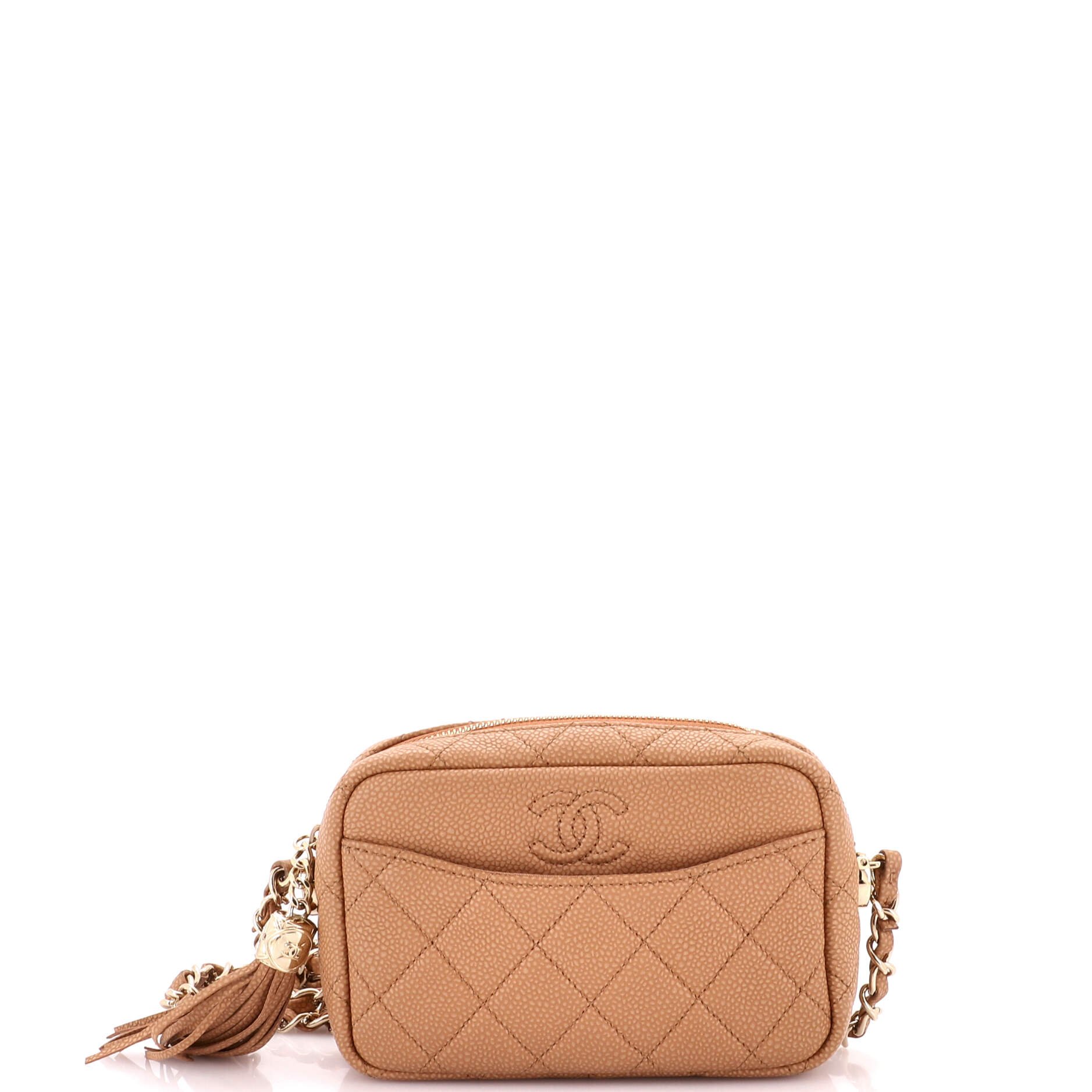 Coco Tassel Camera Case Quilted Caviar Mini