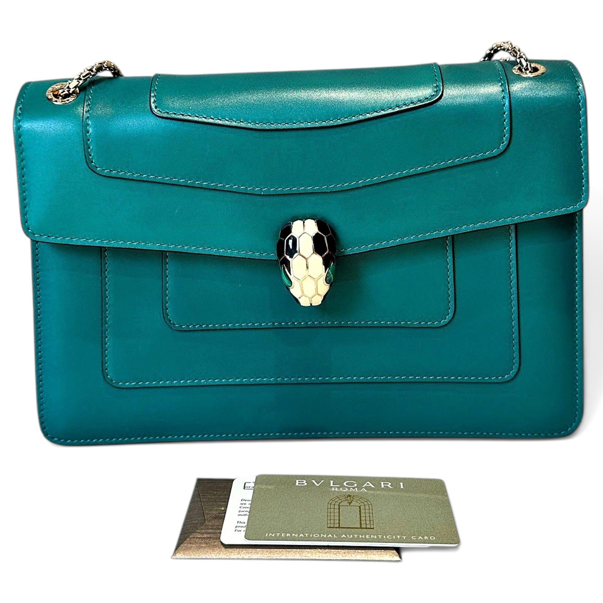Serpenti leather handbag