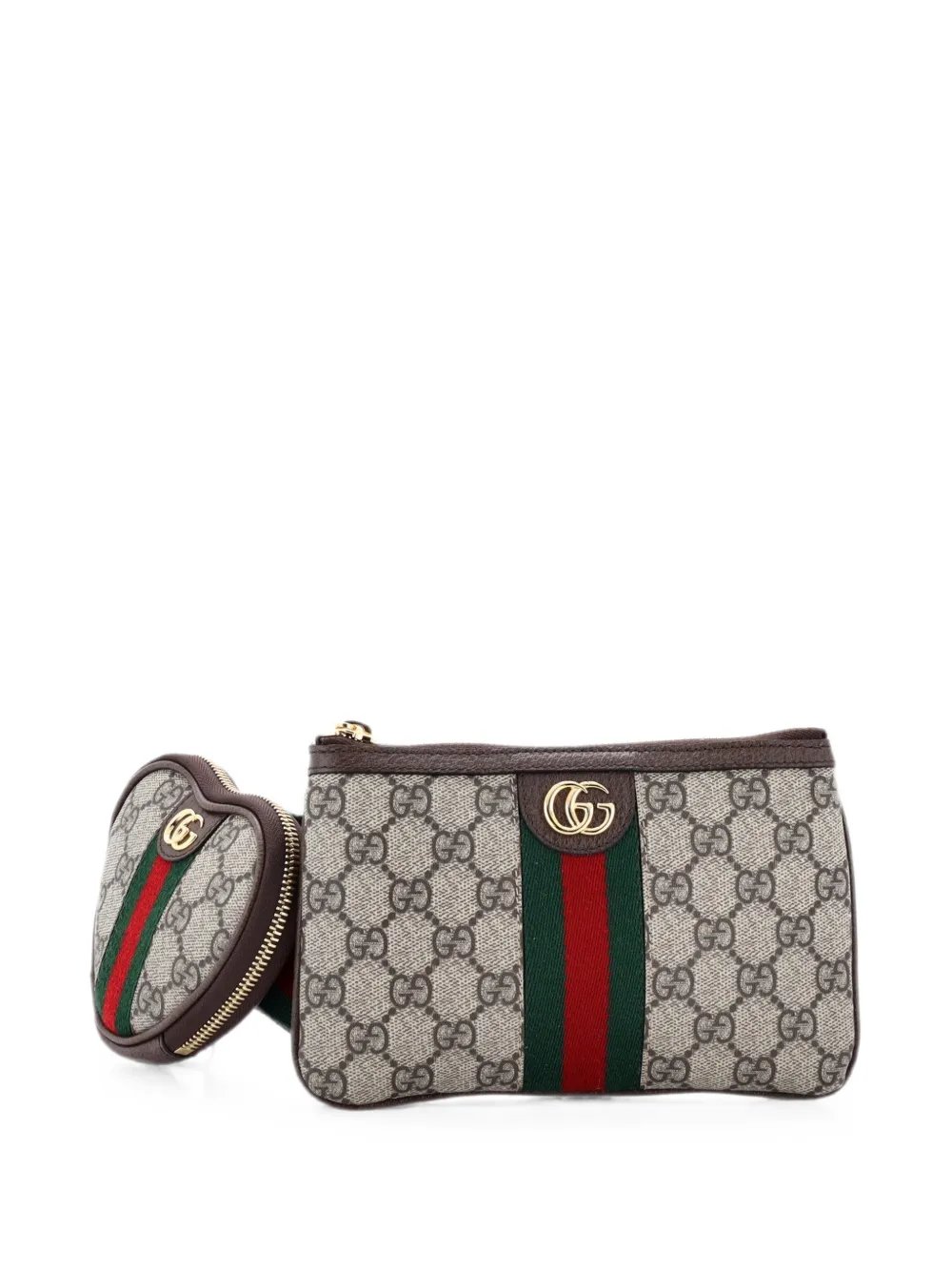 Ophidia Heart Utility Double GG Coated Canvas belt bag